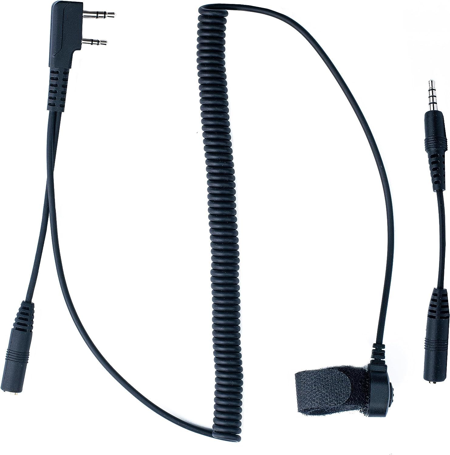 BTECH Universal 2-Pin K1 to 3.5Mm Audio Adapter with One-Touch PTT &ndash; Premium Compatibility with Baofeng, Kenwood Radios & 3.5Mm Headsets with In-Line Mics image number 1