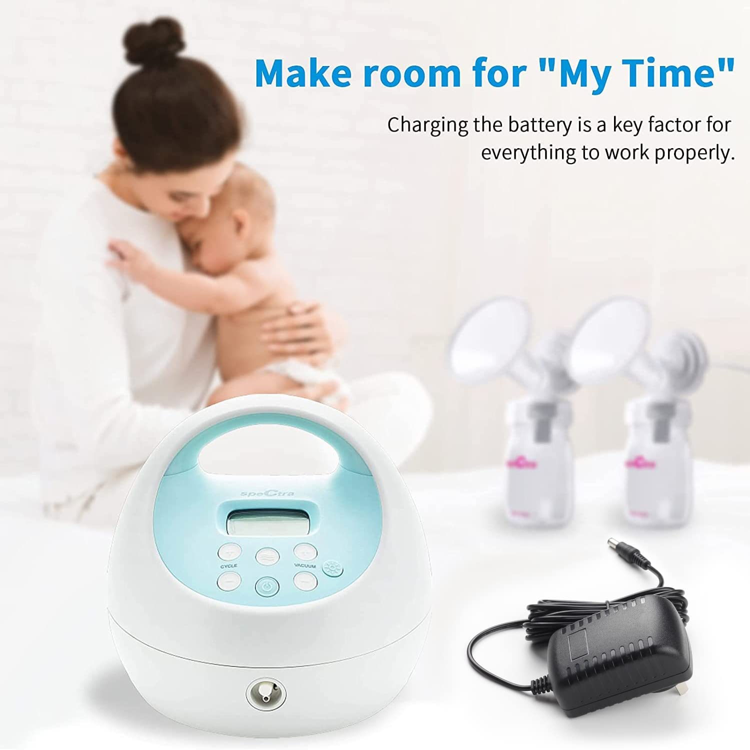 12V AC Adapter Power Cord Charger for Spectra Electric Breast Pump S1 / S2 / SPS100 / SPS200 / 9 plus Charging Cord, 10FT（3M） image number 1