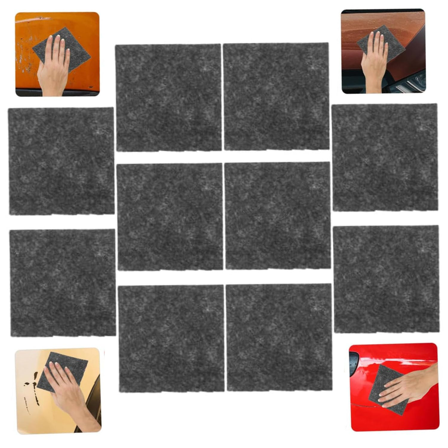 Nano Sparkle Cloth Car Scratches,10Pcs Nano Sparkle Cloth for Vehicle Scratch Removal Car Paint Restorer Durable and Practical Auto Scratch Remover Safe Material for Spot Repair image number 1