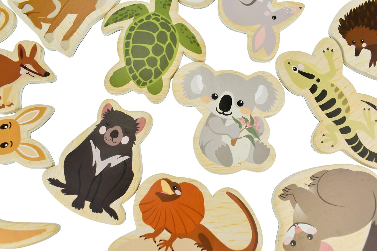 Koala Dream &ndash; Magnetic Australian Animal Fridge Magnets &ndash; 24 Piece Educational Set for Kids &ndash; Aussie Wildlife Magnets for Learning & Play image number 1
