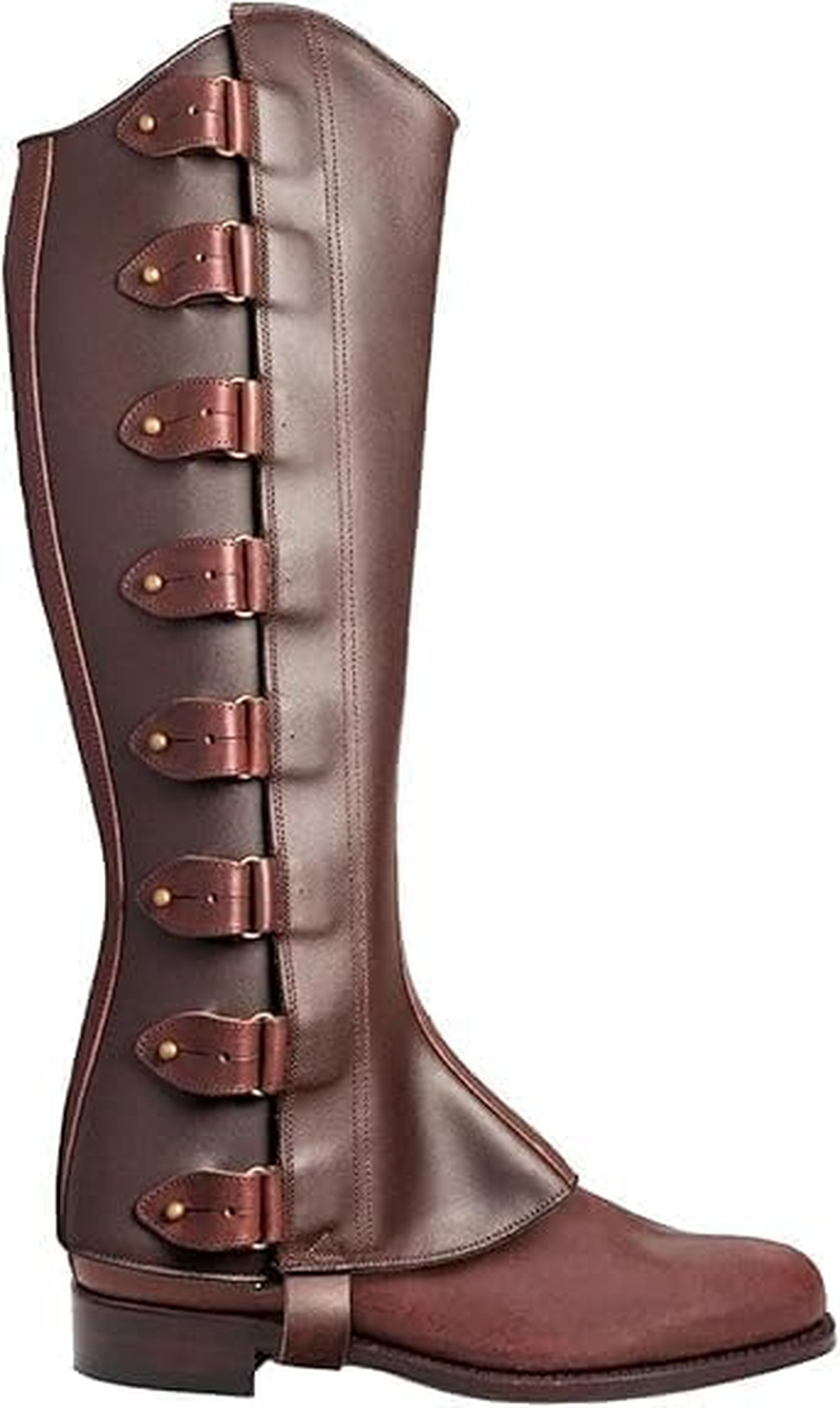 Pirate Boot Covers - Faux Leather Steampunk Renaissance Costume Boot Tops Knight Warrior Cosplay