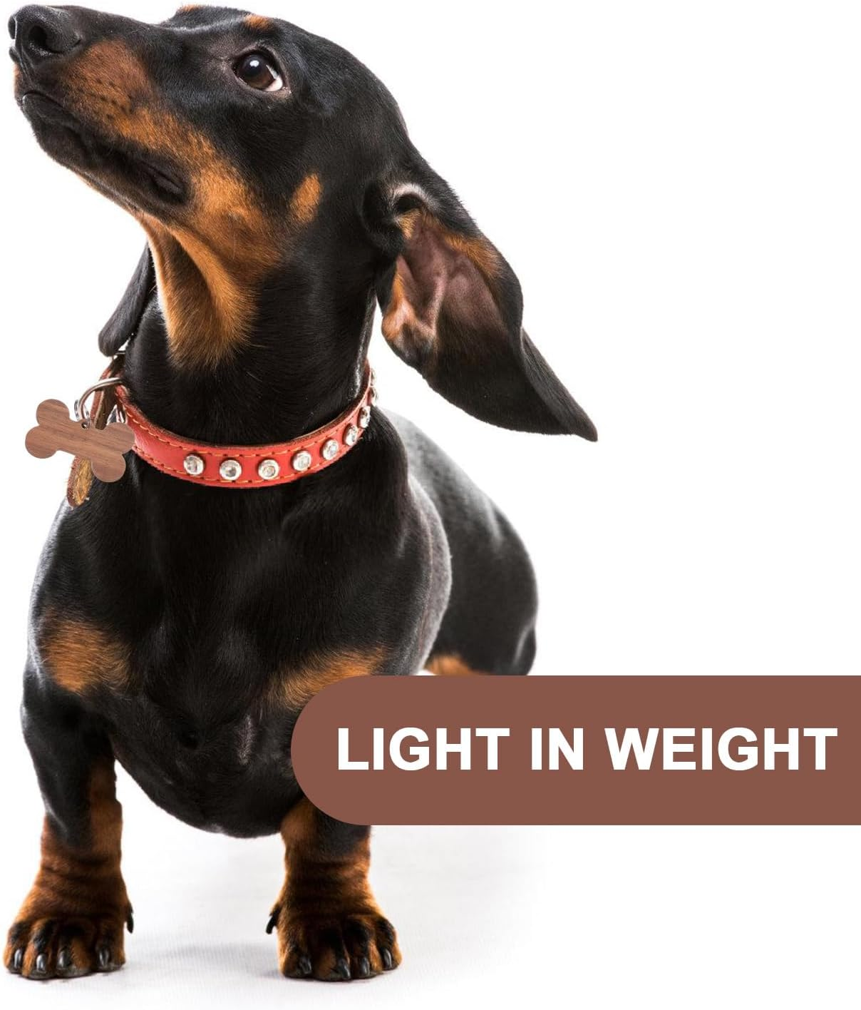 LUOZZY 3Pcs Pet ID Tag for Dog Cat Pet Personalized Tag Puppy Collar Wooden ID Tag Bone Shaped Tag Supplies image number 4