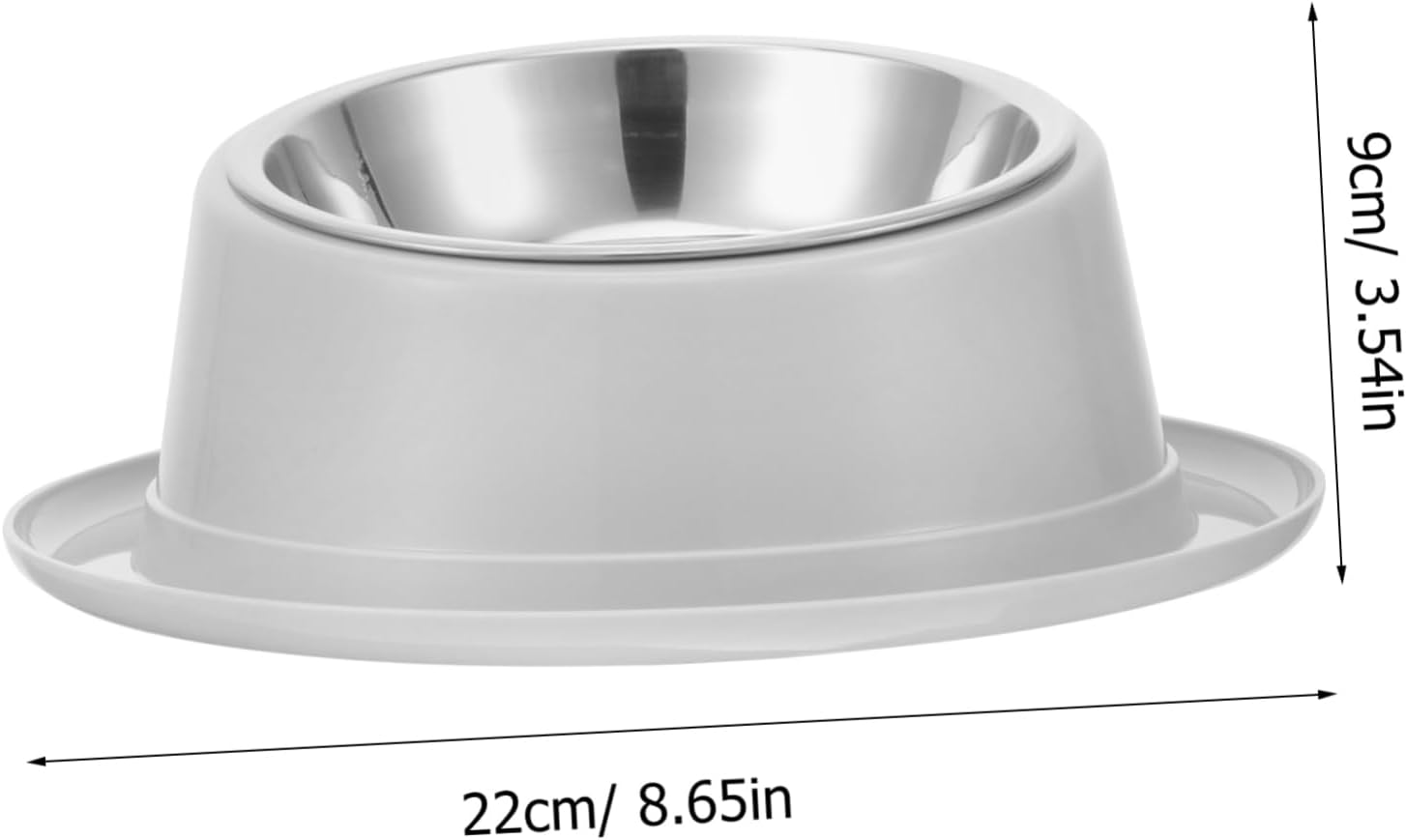 SUPVOX Unique Design Pet Bowl anti Ant Cat Feeder Stainless Steel Non-Slip Grey Pet Food Bowl Pet Feeding Bowl - Blue image number 3