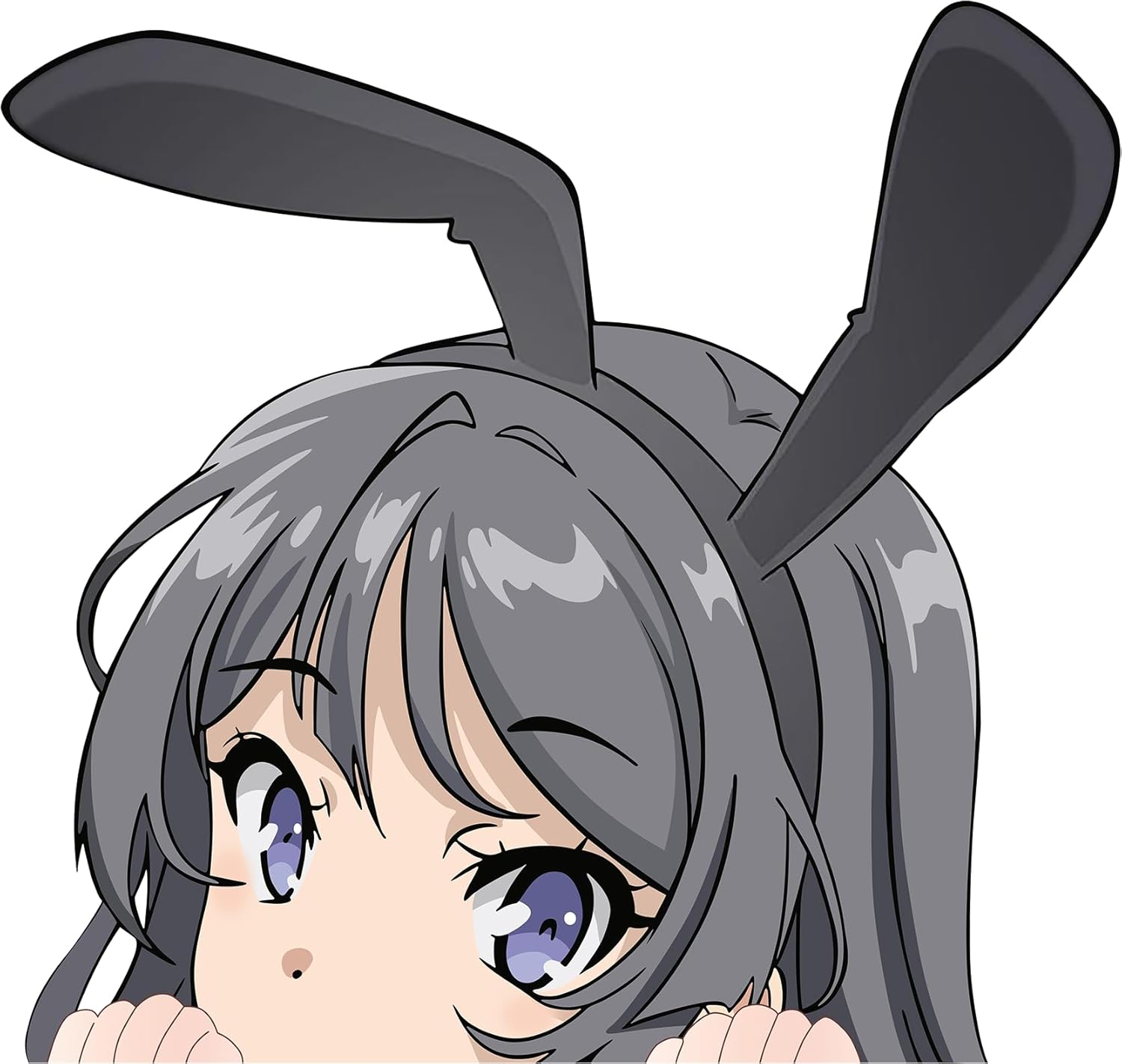 5.1 Inch Anime Car Sticker Mai Sakurajima Peeker Waterproof Auto Accessories Decal for Bumper Window Laptop Trunk