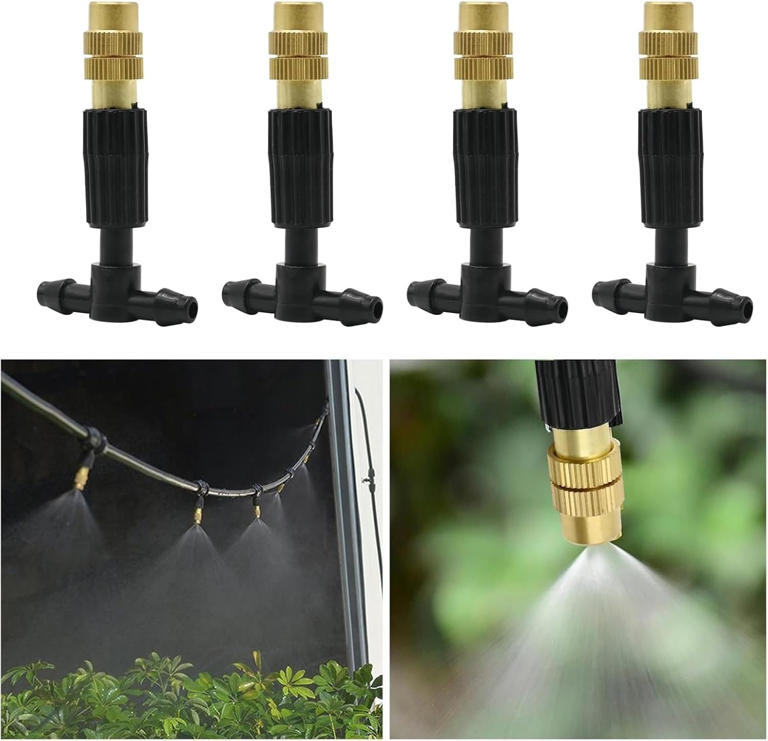 Lyfengdeam 10-Pack Removable Atomizing Nozzles for Misting - Easy Installation Spray Heads for Greenhouse & Garden Cultivation image number 3