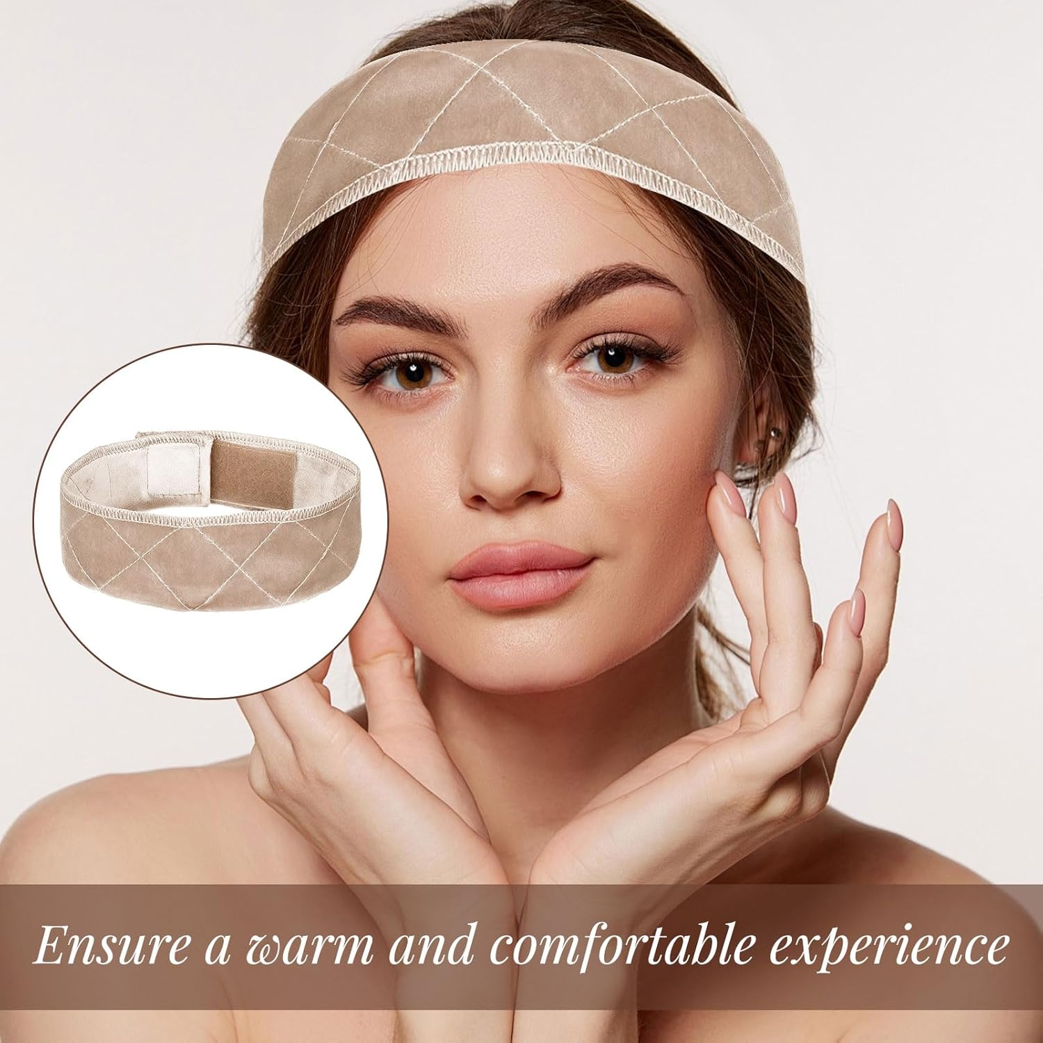 Wig Grip, 3 Pcs Wig Head Band, Adjustable Velveting Wig Cap Headband, Non Slip Breathable Head Band, Elastic Velvet Head Bands for All Day Wear, Keep Comfortably Secured in Place image number 2