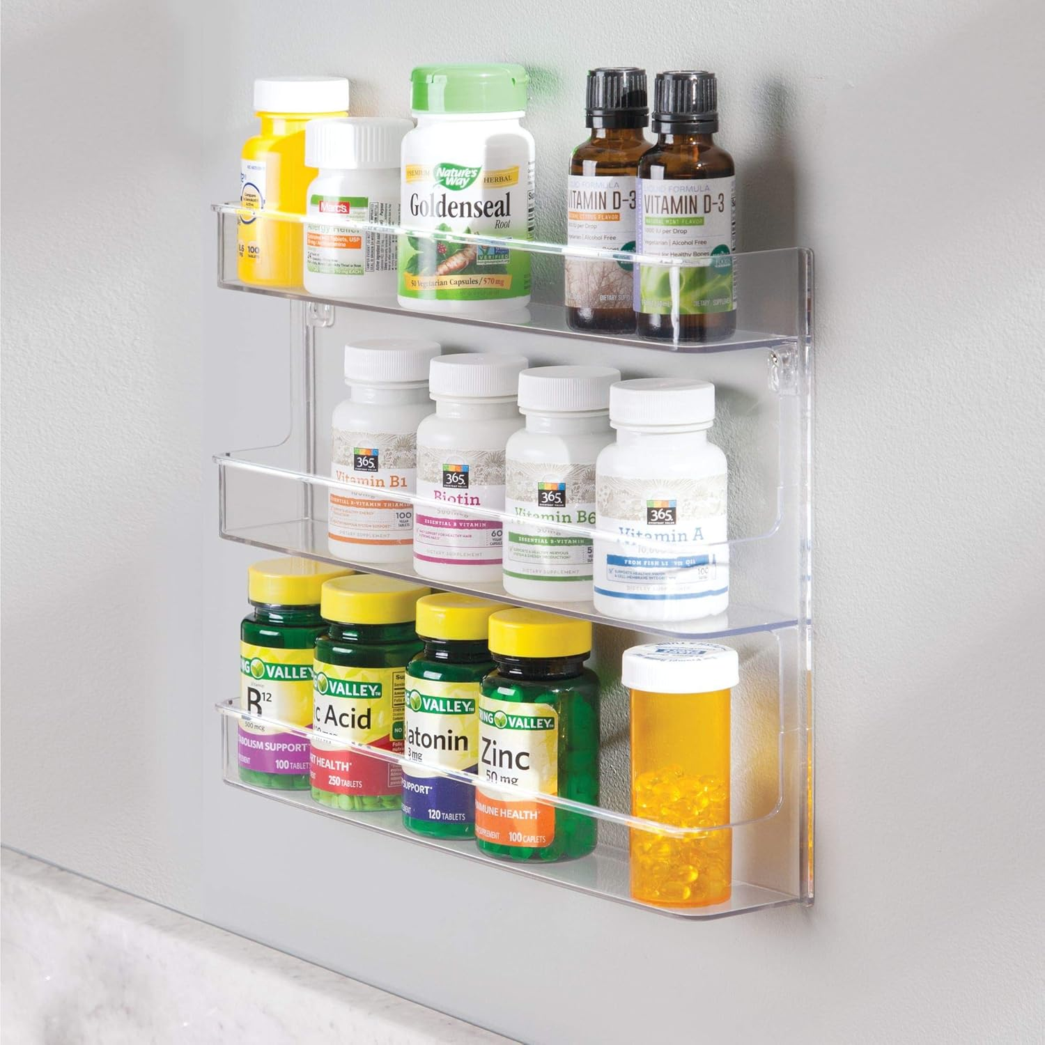 Idesign Hanging Nail Polish & Cosmetics Organizer, the Clarity Collection &ndash; 8.78" X 2.02" X 11.07", Clear image number 3