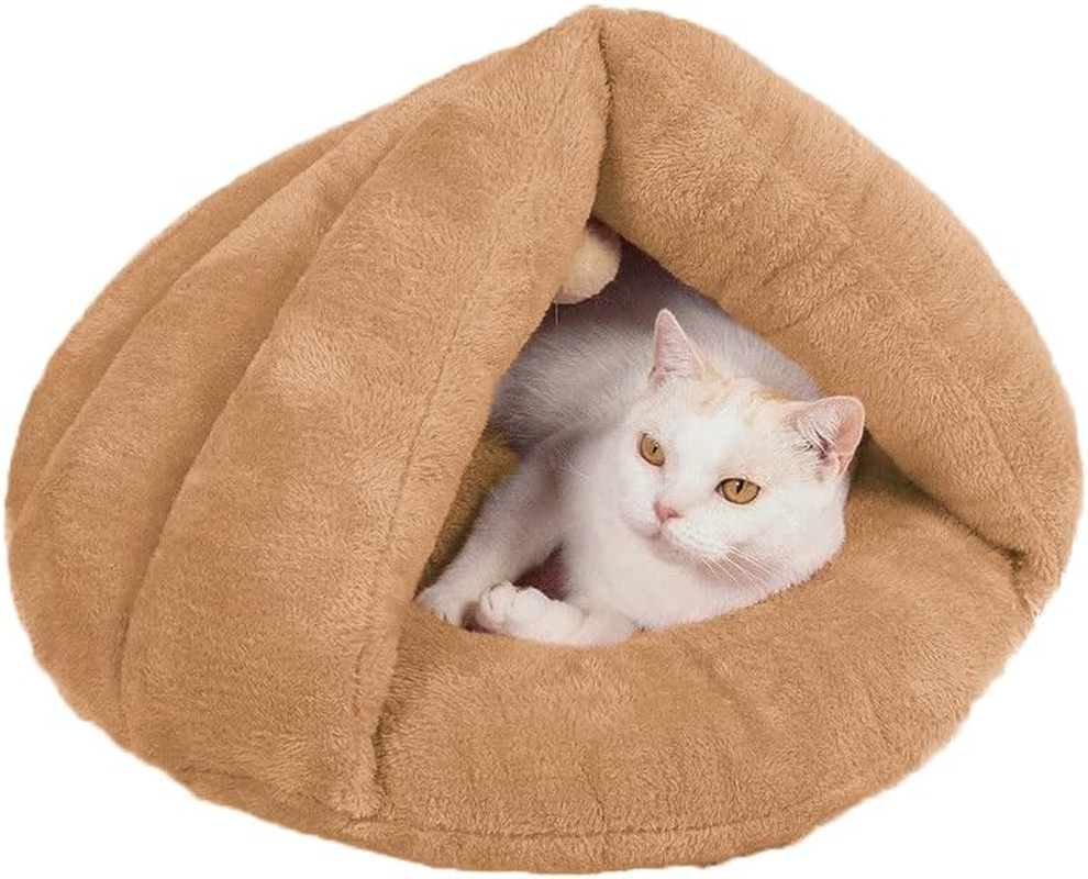 Cozy Cave Dog Bed Dog Cat Sleeping Bag Cave Cuddle Dog Bed with Hood Soft Plush Dog Calming Bed Pillow Dog Tent Snuggle Cave Dog Cuddler Cushion Warm Dog Igloo Bed House for Small Medium Puppy image number 2