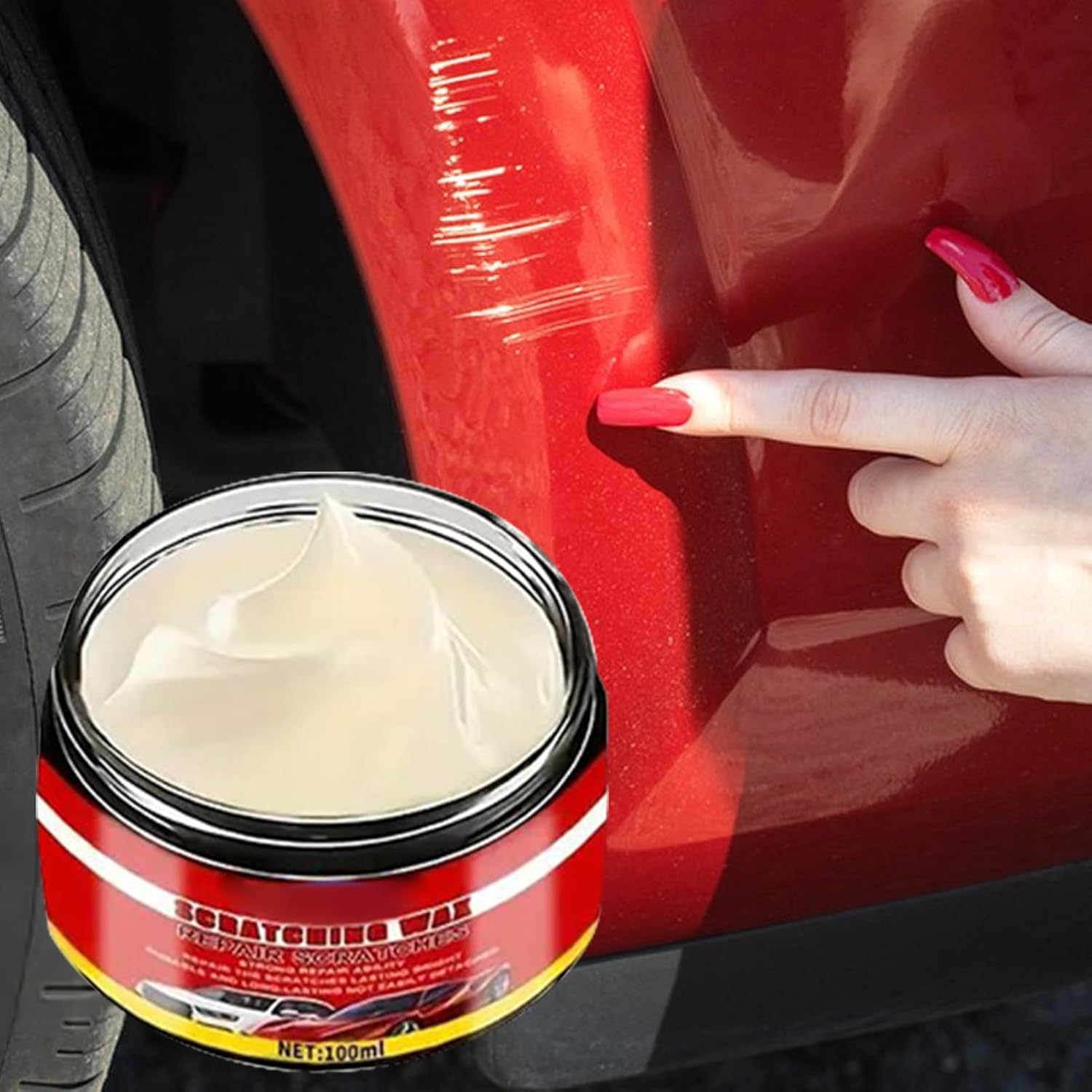 Ancsttu Scratch Remover for Vehicles - 100Ml Car Scratch Eraser | Long-Lasting Polish Restorer with Sponge for Cleaner Coating Paint Detailing Marine Automotive Interior Auto RV