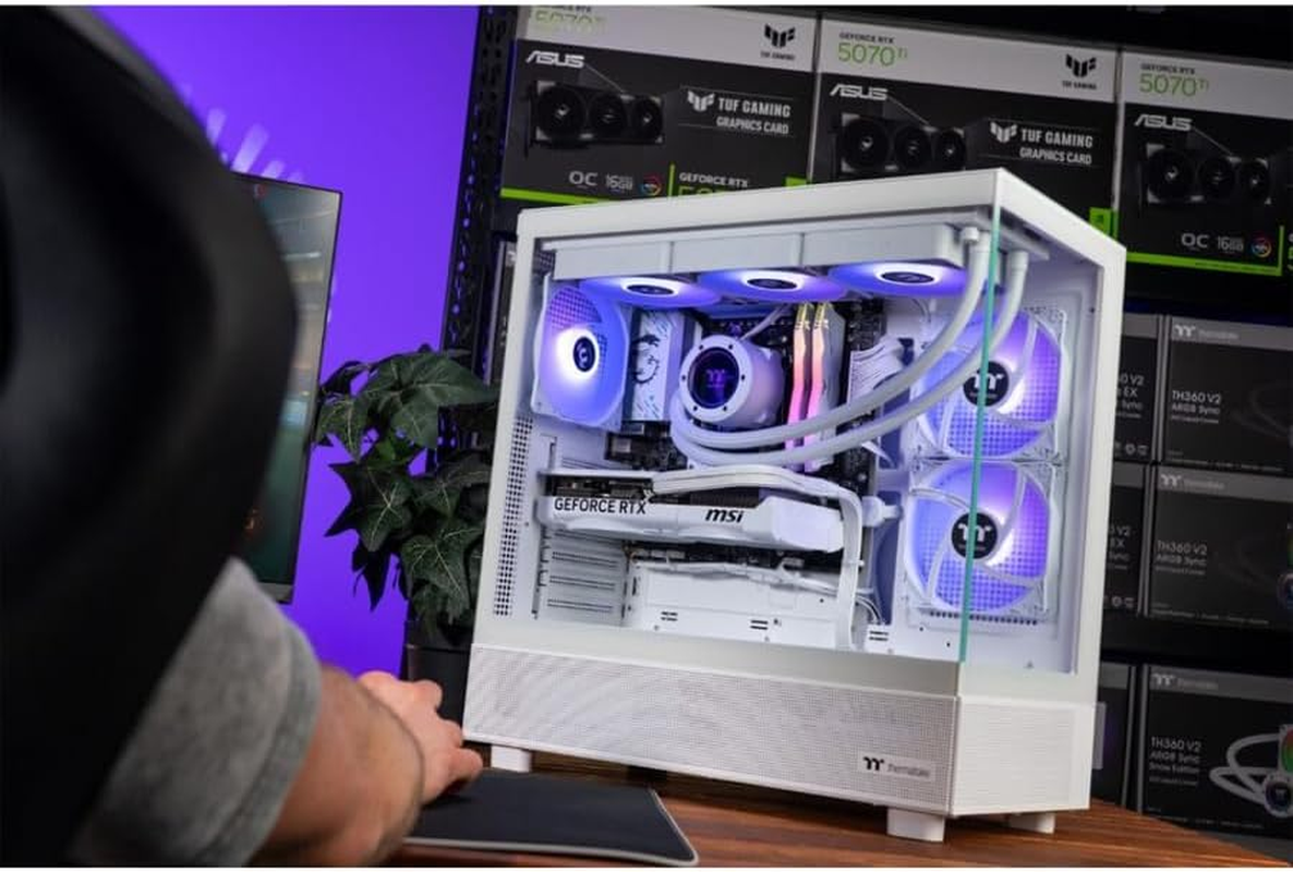 Thermaltake Gaming System Horizon PRO V2 Snow - AMD 7600/ RTX 5070/ B650 Wifi/ 32GB Ram/View 270 ARGB Snow, CA-4Q2-00D6WA-A3 image number 2