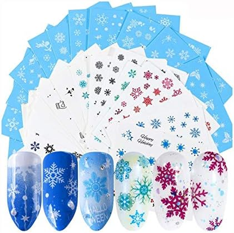 HANGQINGHENG 24 Pcs Halloween Nail Art Water Sticker Set Anime Skull Bone Decals Gel Polish Slider Accessories (Color : 862 30Pcs) image number 2