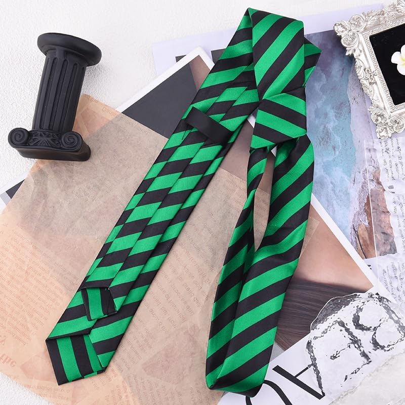 Halloween Leopard Print Neckties for Business Casual Striped Tie for Men Women Vintage Polka Dot Ties for Cosplay Costumes image number 1