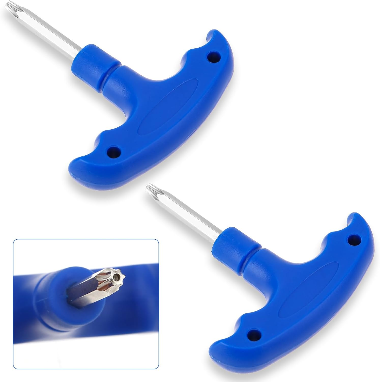 2 Pcs Golf Driver Tool,Golf Wrench Ping Driver Adjustment Tool Golf Club Wrench Stainless Steel Golf Head Adjustment Tool with Blue Plastic Handle Golf Torque Wrench for Driver Clubs Fairway Hybrids