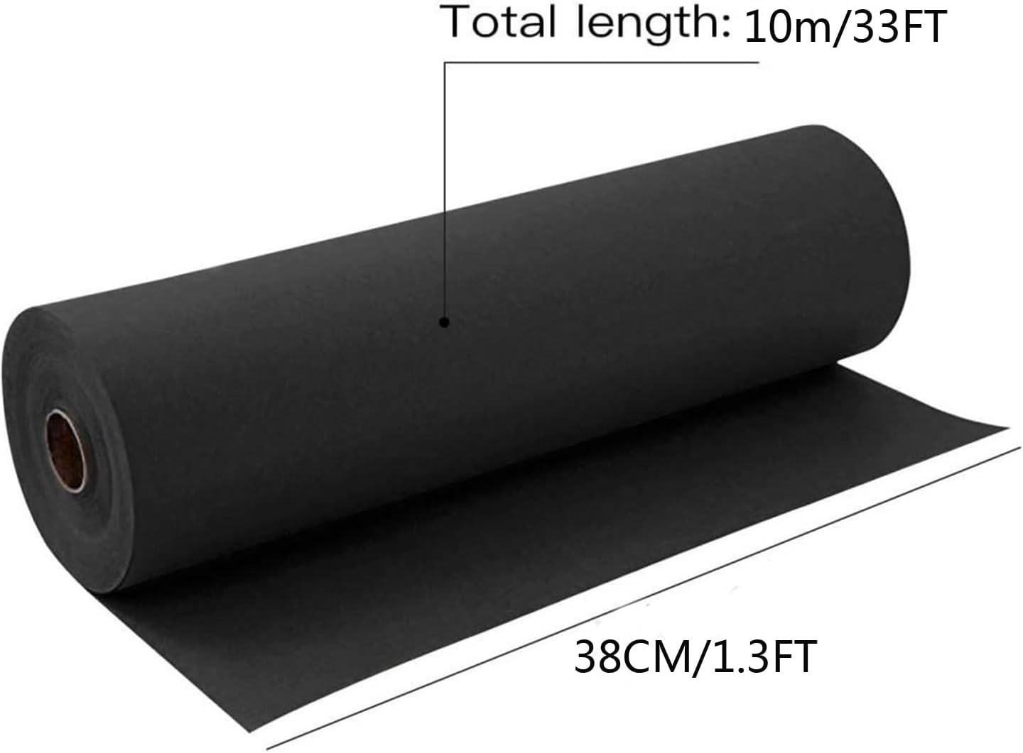 Hysgscwd 1.3 X 33 Ft Black Paper Rolls, Recycled Wrapping Paper for Drawing, Gift Wrapping, Bouquet Flower Wrapping, DIY Arts, Bulletin Board, Poster, Crafts Decor, Table Liners, Weddings Birthday image number 4
