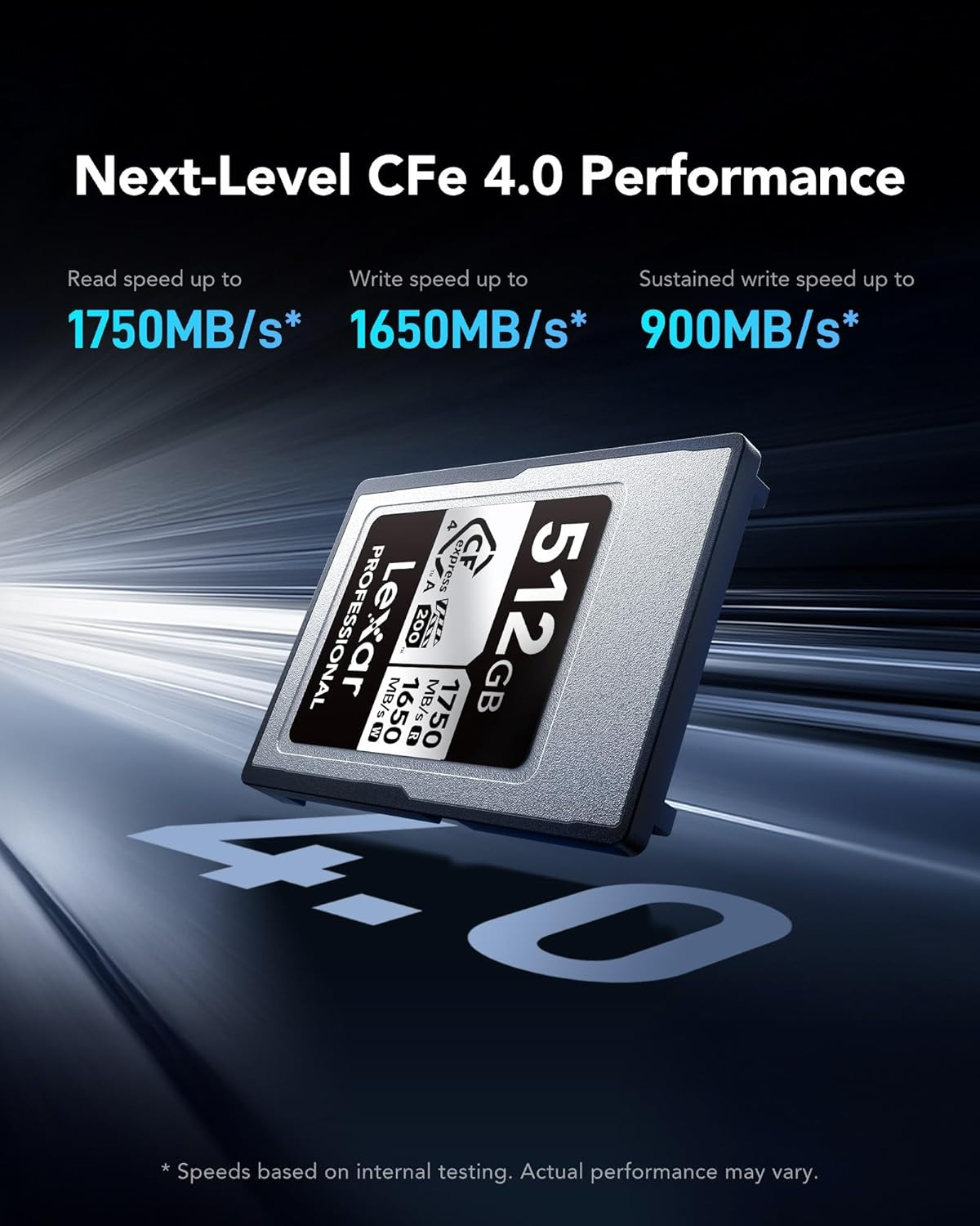Lexar Professional Silver Series Cfexpress 4.0 Type a Card 512GB, Cfe Card up to 1750Mb/S Read, VPG200, 8K Video CF Card, Memory Card Compatible with Sony Alpha and Sony FX Cameras image number 4