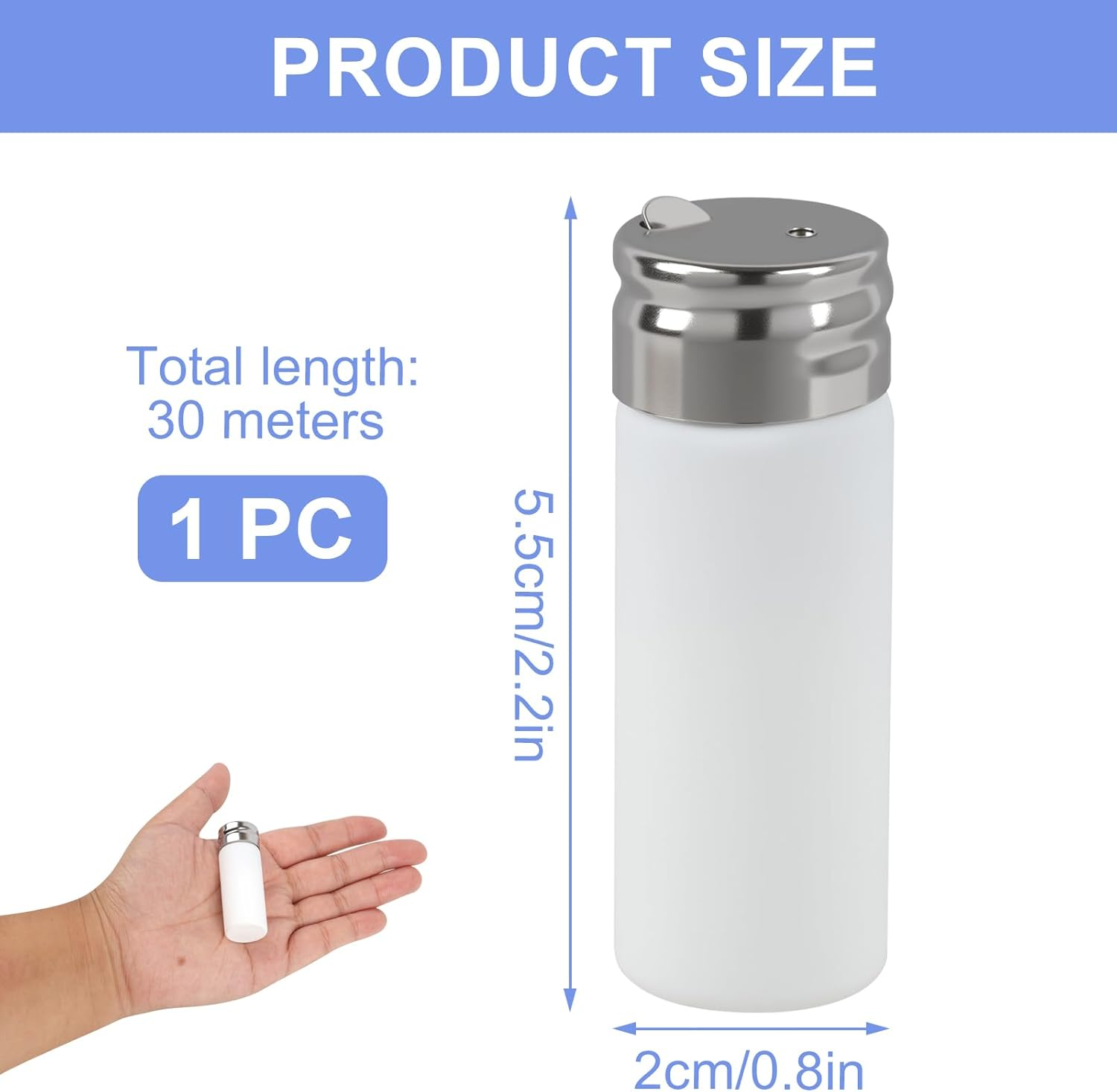 30M Pre-Inked White Brow Mapping String, Professional Microblading Supplies for Permanent Makeup & Eyebrow Shaping, Allergen-Free Formula Shaving Brushe image number 5