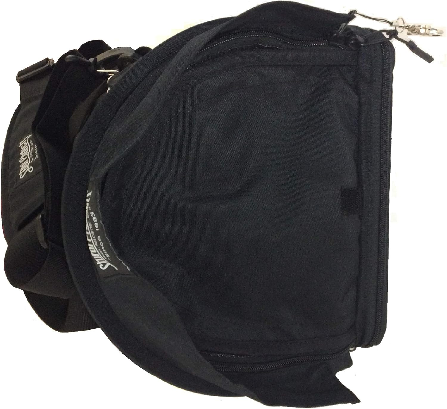 Sturdibag Small Pet Travel Carrier: Flexible Height for Cat and Dog Soft Sided with Safety Clips and Seatbelt Straps | Black, 18" X 10" X 10" (PN: SB1-PRO-BL) image number 4