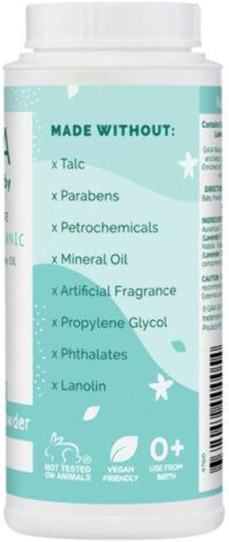 Gaia 100G Natural/Pure/Organic Baby Powder Vegan Friendly/Talc Free Cornstarch image number 2