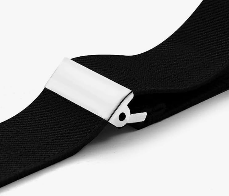 Men Suspender and Bow Tie Set, anti Slip Suspender Belt and Pre-Tied Bow Tie, Perfect for Tuxedo image number 2