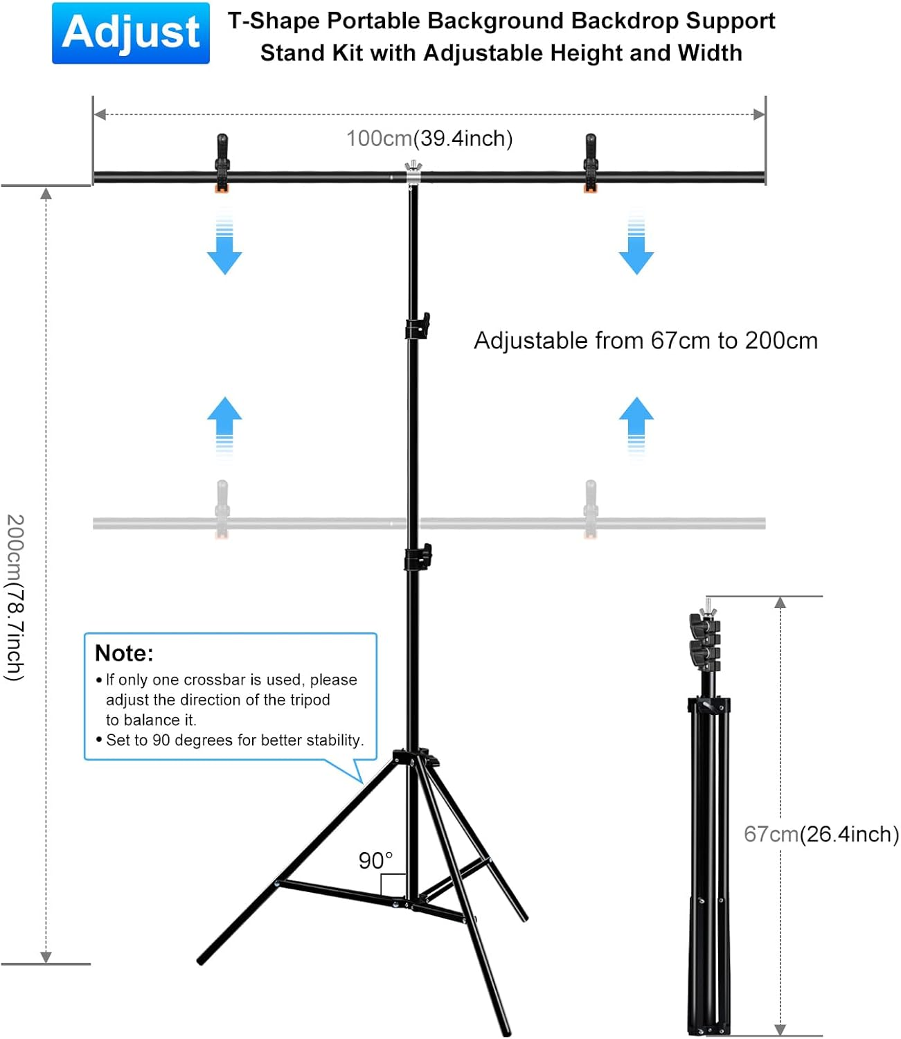 Green Screen Backdrop Kit with Stand, PULUZ 3.2X6.5Ft Portable Greenscreen Background Stand, T-Shape Green Screen Stand Kit with Clamp Carrying Bag for Streaming Video and Photography Shoots image number 2