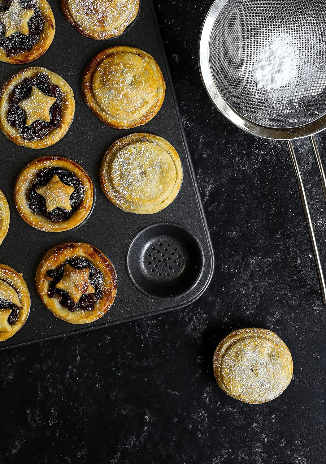 Kitchencraft Masterclass Baking Mince Pie Pan for 12-Piece, Grey,12-Hole (32 X 24 Cm/12.5 X 9.5 Inches) image number 5