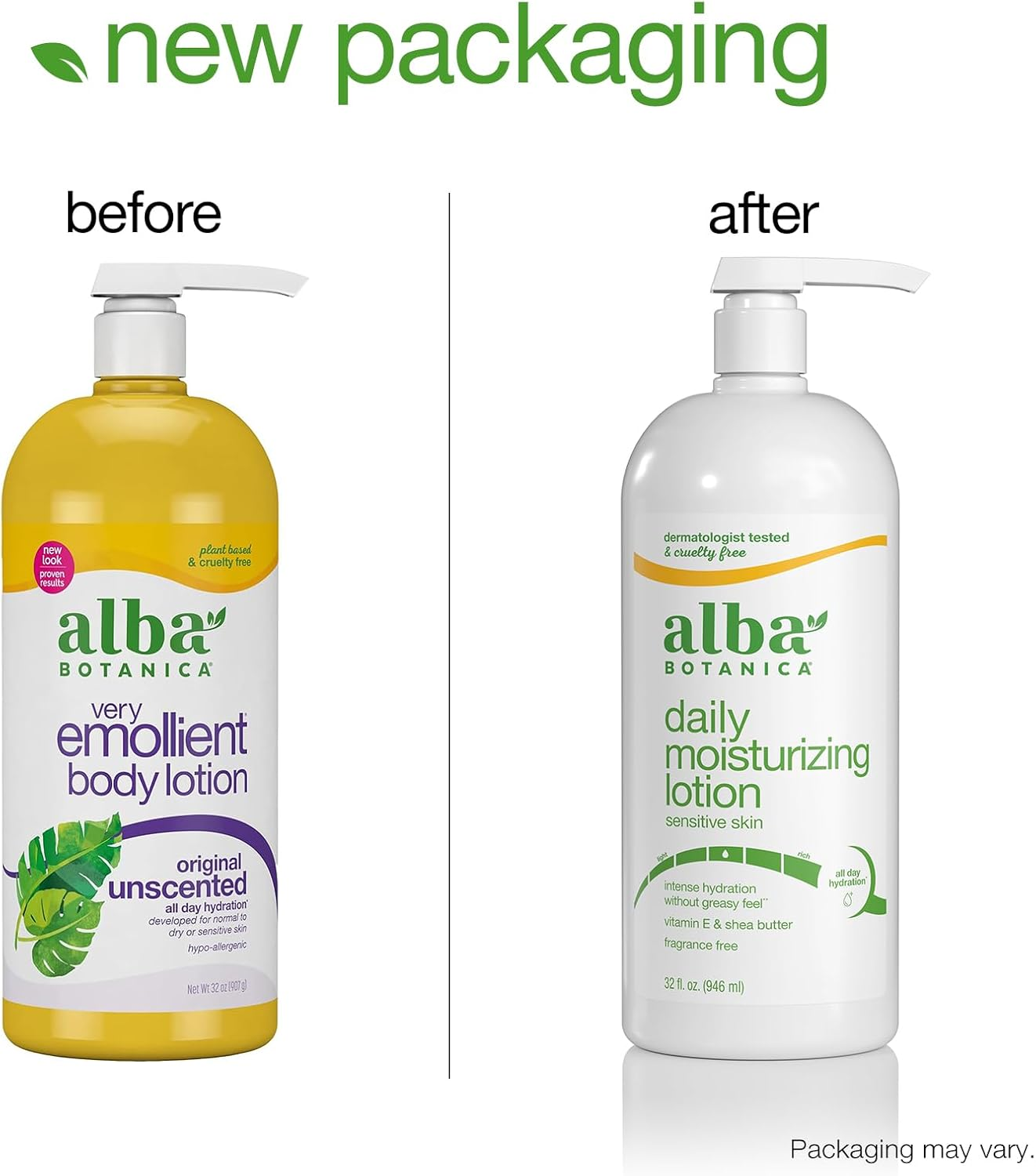 Alba Botanica Very Emollient, Unscented Body Lotion, 32 Ounce image number 3