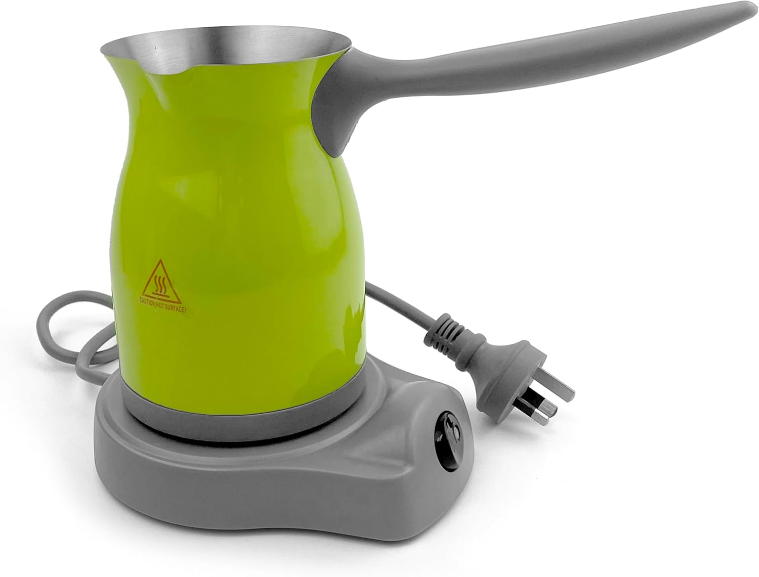 4 Cup Electric Turkish Coffee Pot - Stainless Steel Coffee Maker for Turkish, Arabic/Greek Coffee, Automatic Sensor, Anti-Overflow-Portable Coffee & Tea Machine for Home and Office (Black)