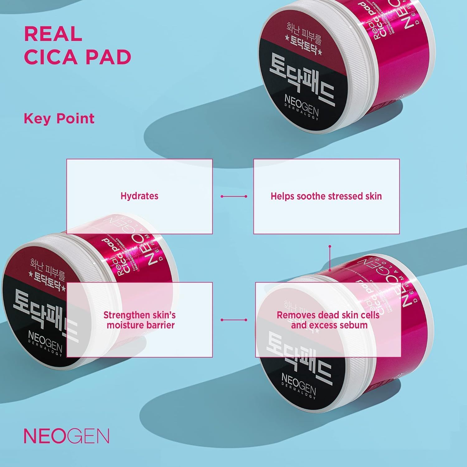 NEOGEN DERMALOGY REAL CICA PAD 5.07 Oz / 150Ml (90 PADS) image number 4