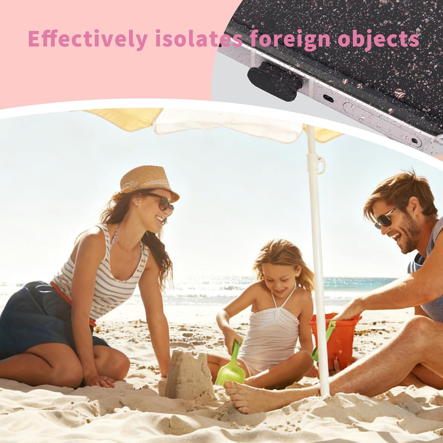 23 Pcs USB C Dust Protection Plugs Kit, Silicone Dust Cover Set with Mixed Colours and Cleaning Brush, Compatible for Type C Devices Ports Charging Protection Daily Carry Travel Work image number 4