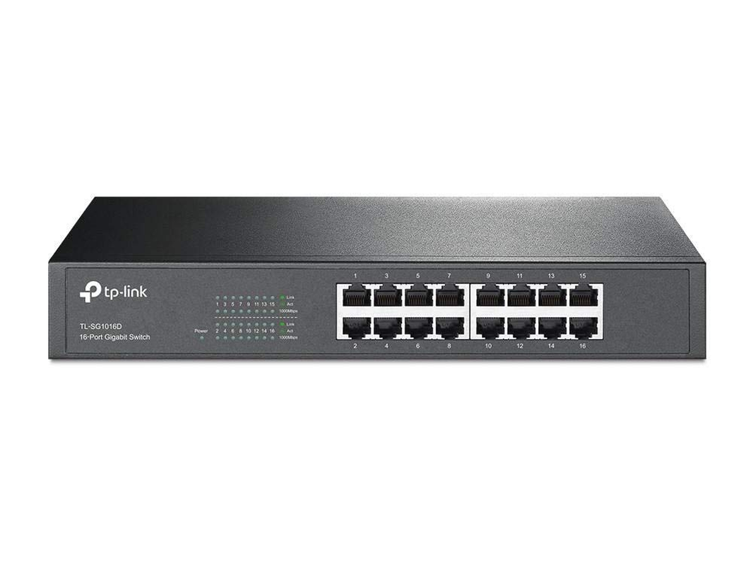 Tp-Link 16-Port Gigabit Ethernet Unmanaged Desktop/Rackmount Switch (TL-SG1016D) image number 1