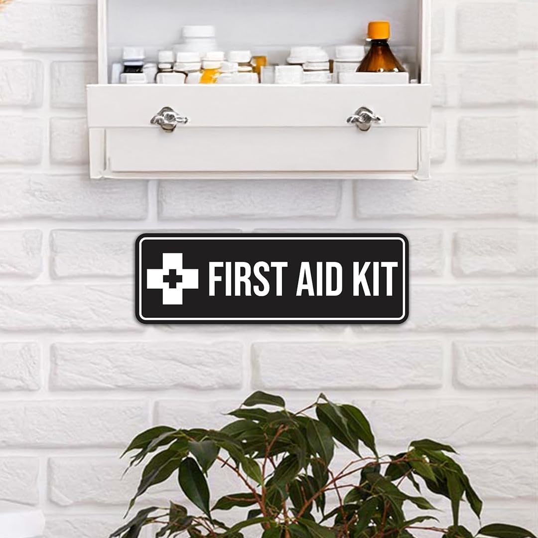 Standard First Aid Kit Sign (Blue) - Small image number 7