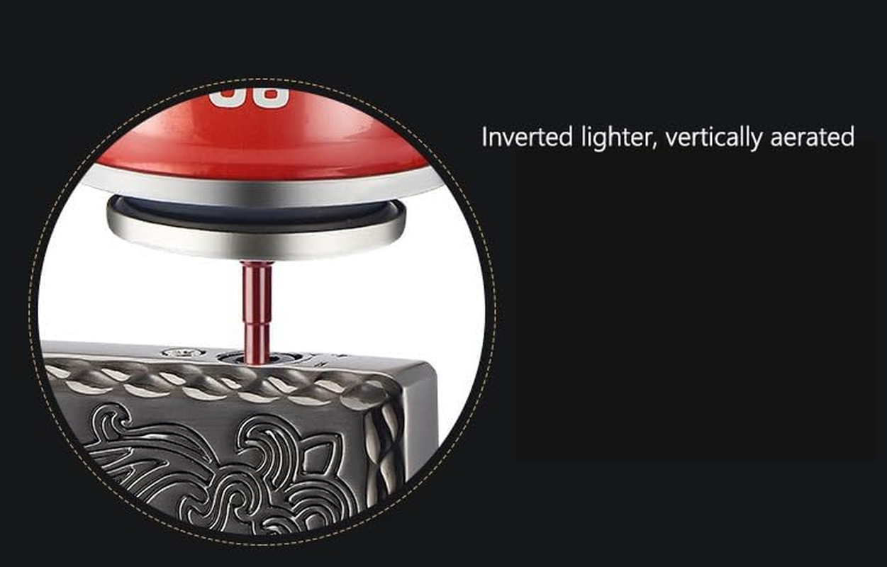 2 Pack Pocket Lighters, Refillable Adjustable Flame, Classic 3D Engraving Pattern Torch Lighters (Butane Not Included) (2 Pack Bronze) image number 6