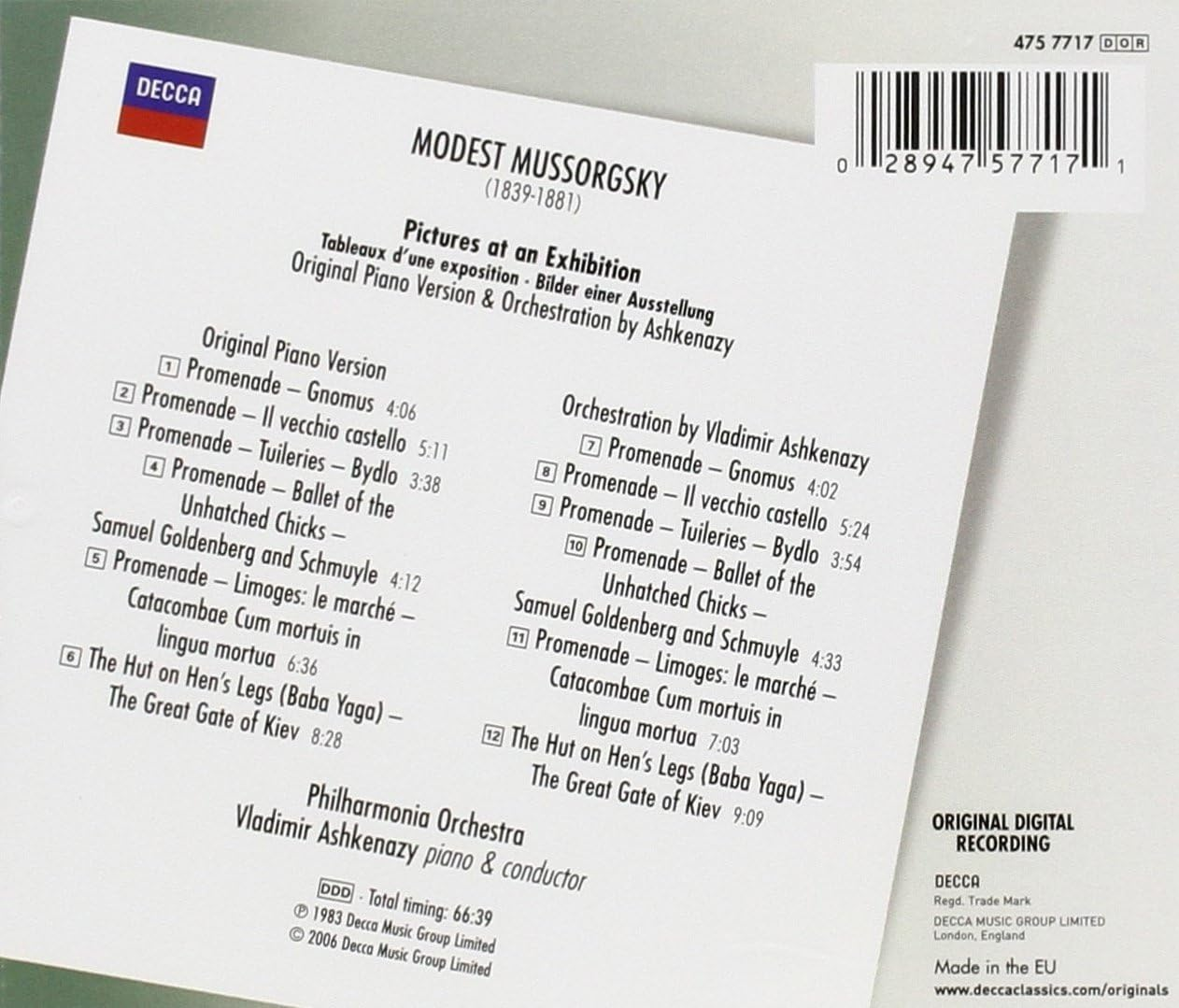 Mussorgsky: Pictures at an Exhibition image number 2