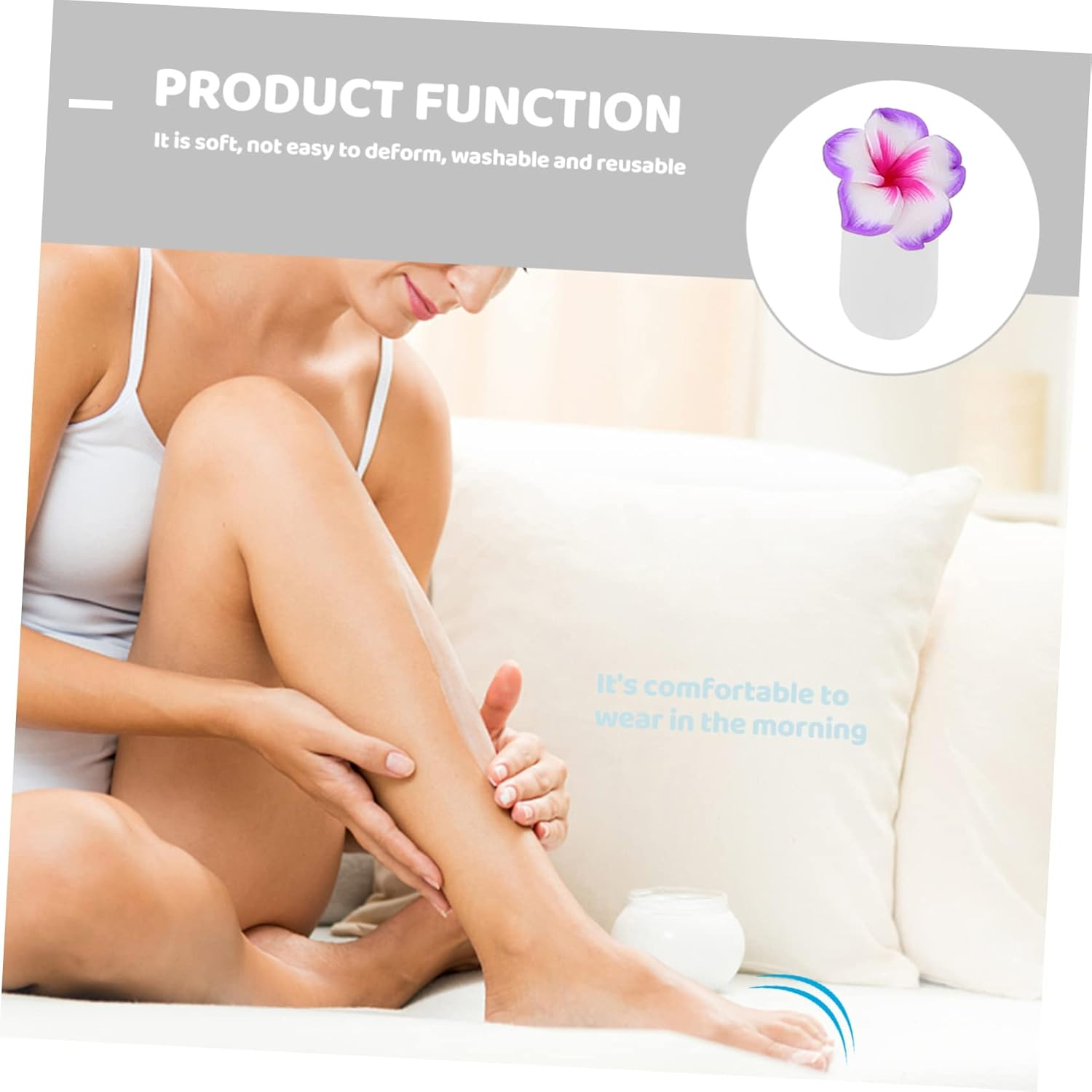 SAFIGLE 32Pcs Nail Art Toe Separators Soft Silicone Pedicure Toe Dividers for Nail Salon Use for Proper Alignment and Pressure Relief image number 2