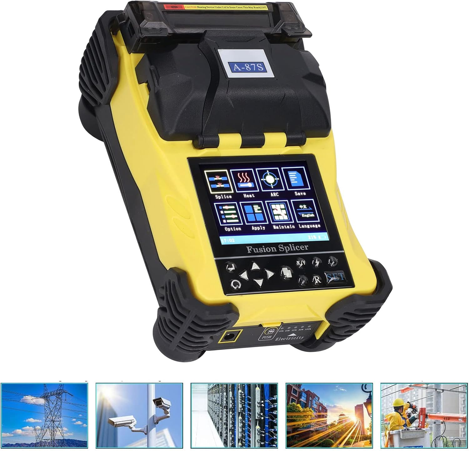 Fusion Splicer Set Automatic High-Precision Cutter 3 in 1 Mini Optical Fiber Fusion Splicer for Telecommunications, Fiber Holder Optical Welding image number 6