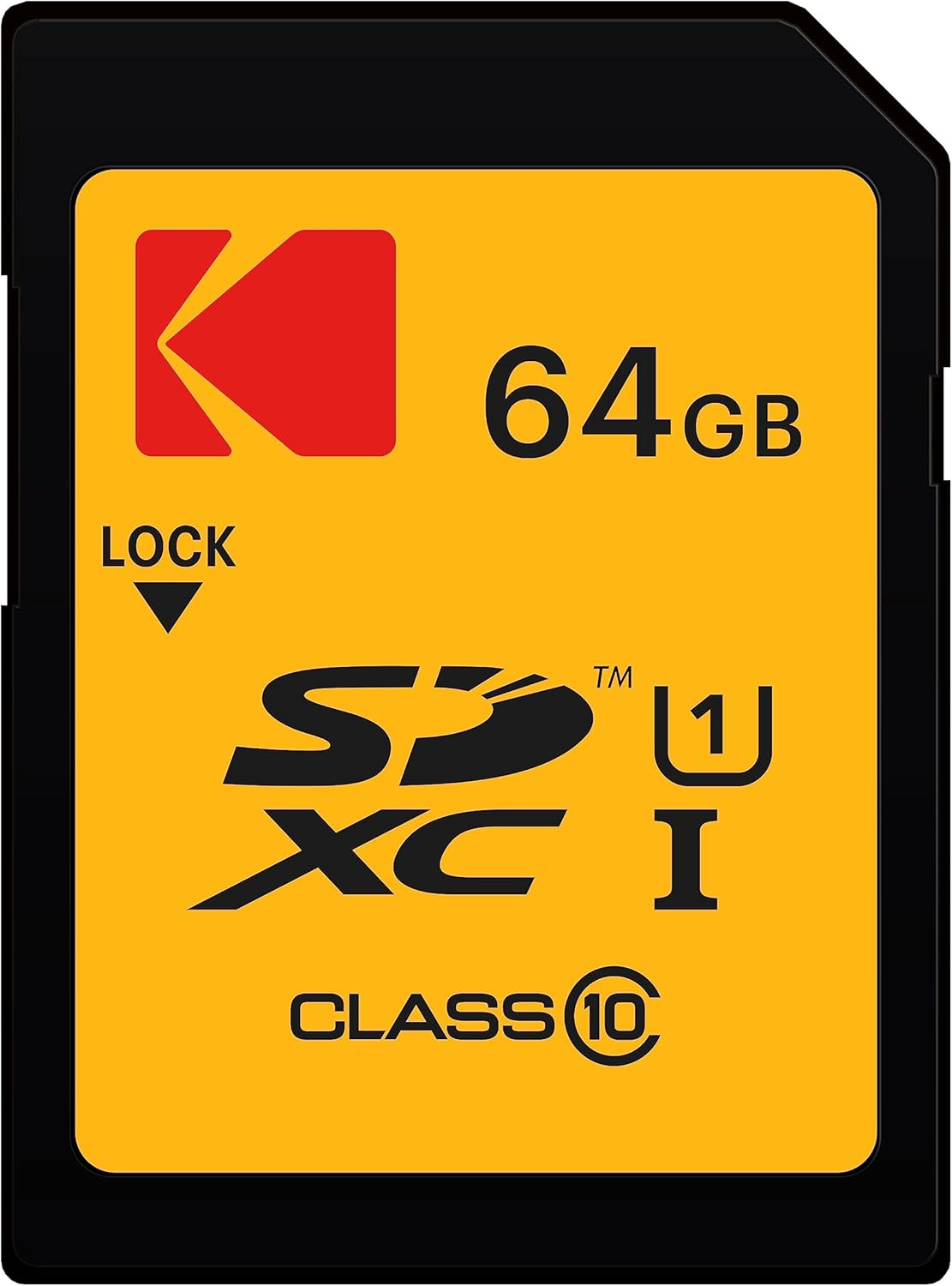 KODAK Premium Memory Card 64GB, 85Mbs Read Speed, 25Mbs Write Speed for Full HD Video and High-Resolution Pictures, Compatible with SDHC and SDXC Standards - EKMSD64GXC10K