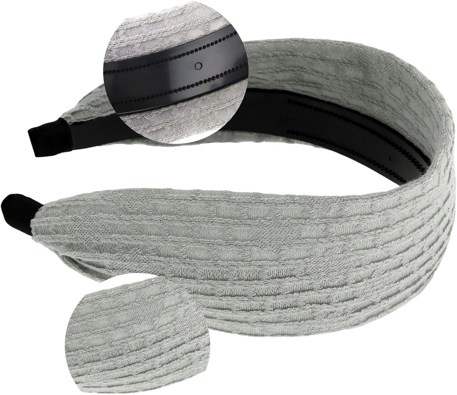 Srotmirw Women'S Wide Headbands, Pack of 2 Alice Bands in White and Grey for Women and Girls in Everyday Use image number 1