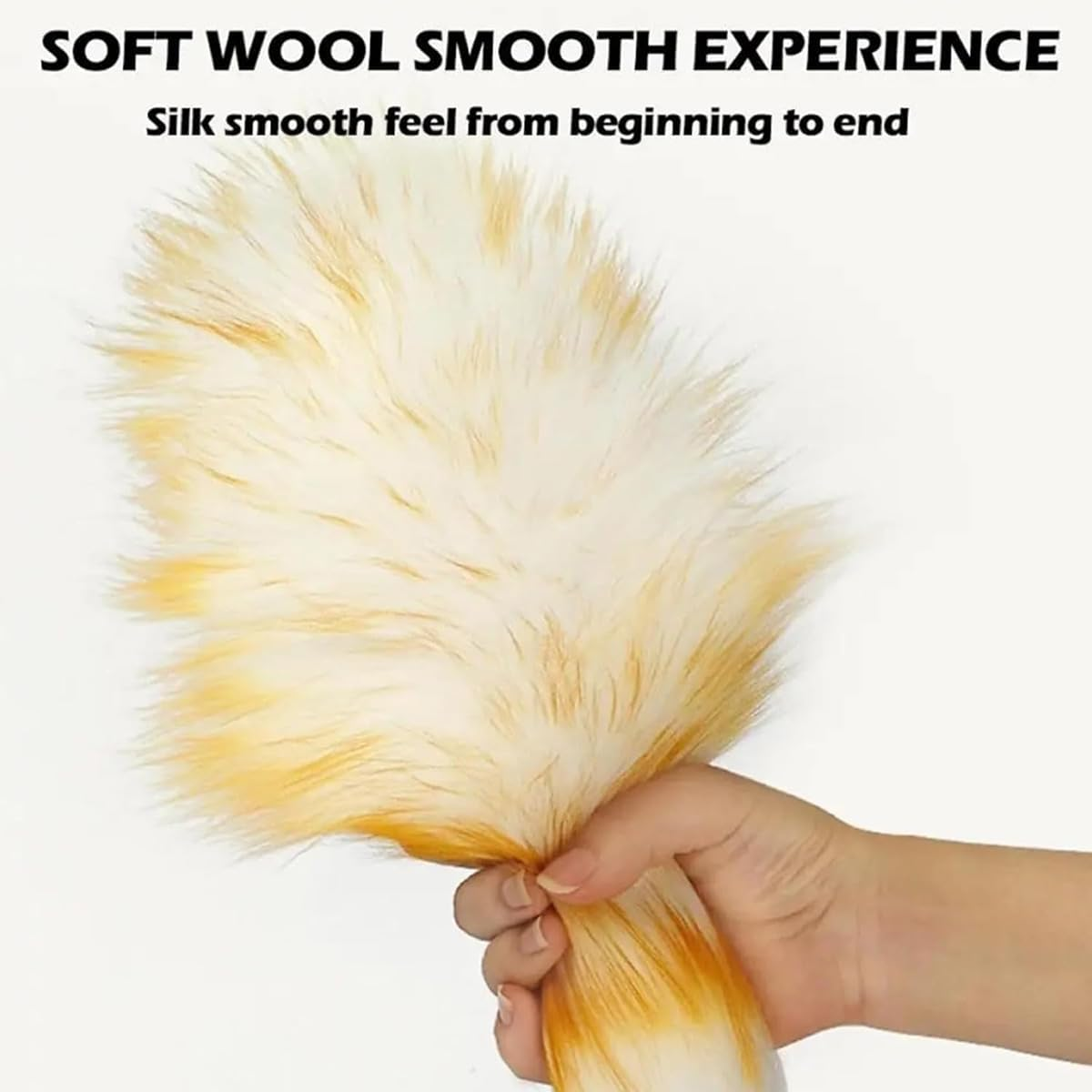 AIMALL 2PCS Natural Lambswool Duster for Cleaning, 15In/18.9In Fluffy Wool Duster with Bamboo Handle, Soft Non-Scratch Surface, Flexible Head for Home Car Dusting image number 1