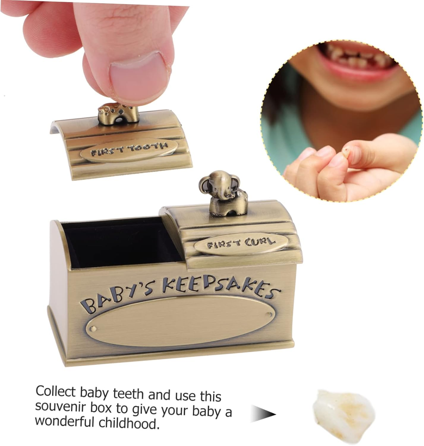 Teeth Keeper Box Newborn Keepsake Box for Boys and Girls Sturdy Structure image number 1