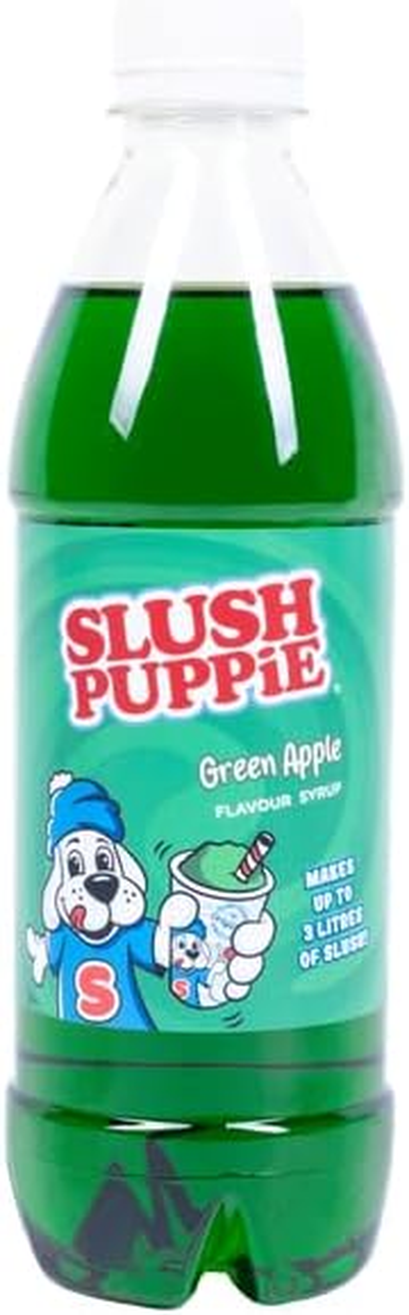 Slush Puppie Green Apple Syrup 500Ml - Authentic Tangy Green Apple Flavour, Ideal for Slush Puppie Machines & Making Cups, Makes 3 Litres of Icy Drinks, Great for Parties & Hot Days! image number 1