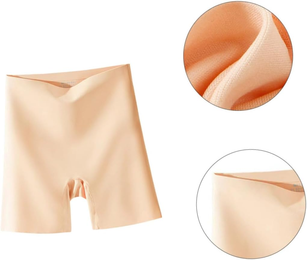 BESPORTBLE High Waist Seamless Ice Cooling Safety Pants Tummy Control and Butt Lifting, Skin Tone Underskirt Shorts for Women, Medium Rise Anti-Roll Short Leggings for Everyday Wear Khaki image number 6