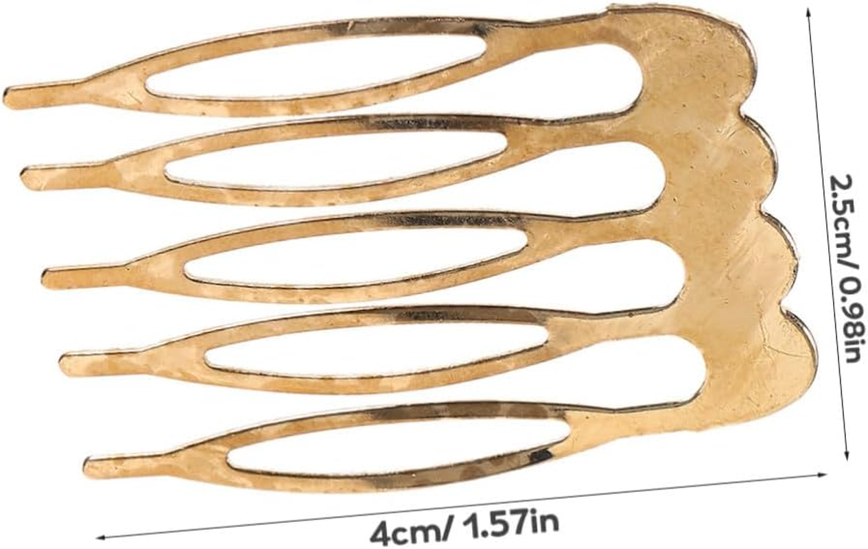 UKCOCO 10 Pieces Side Combs for Women Mini Combs Decorative Gold Hair Accessories Wedding Ceremony image number 5