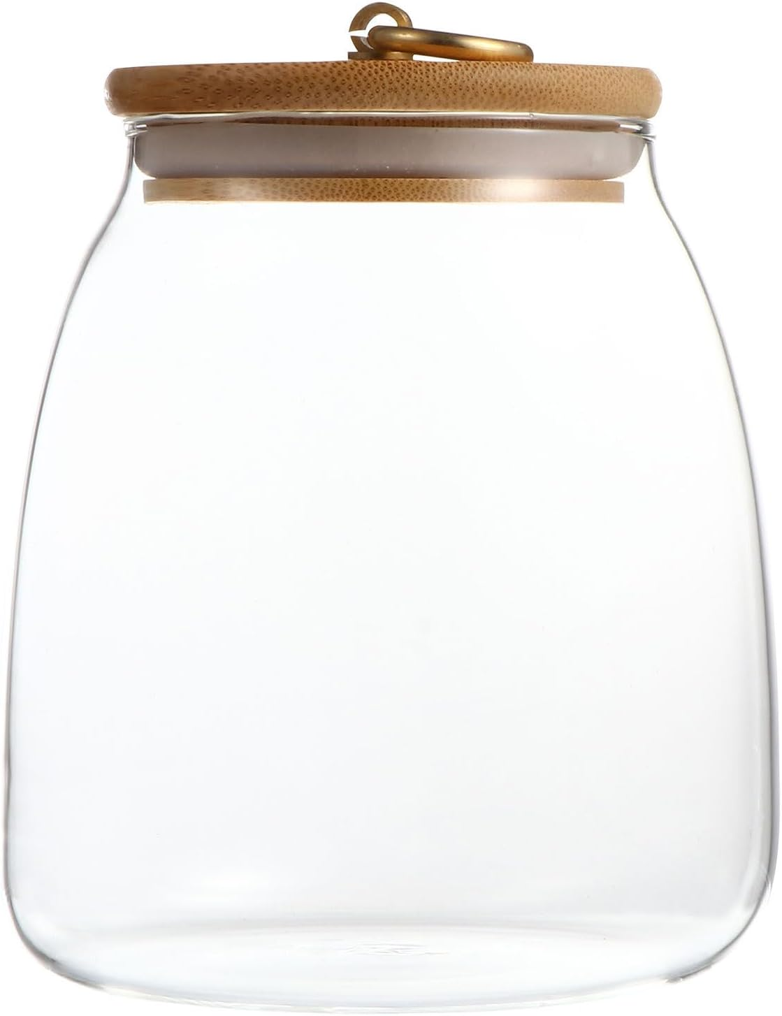 Healifty Glass Food Storage Canister 900Ml with Airtight Seal for Pantry Organization and Snack Keeping