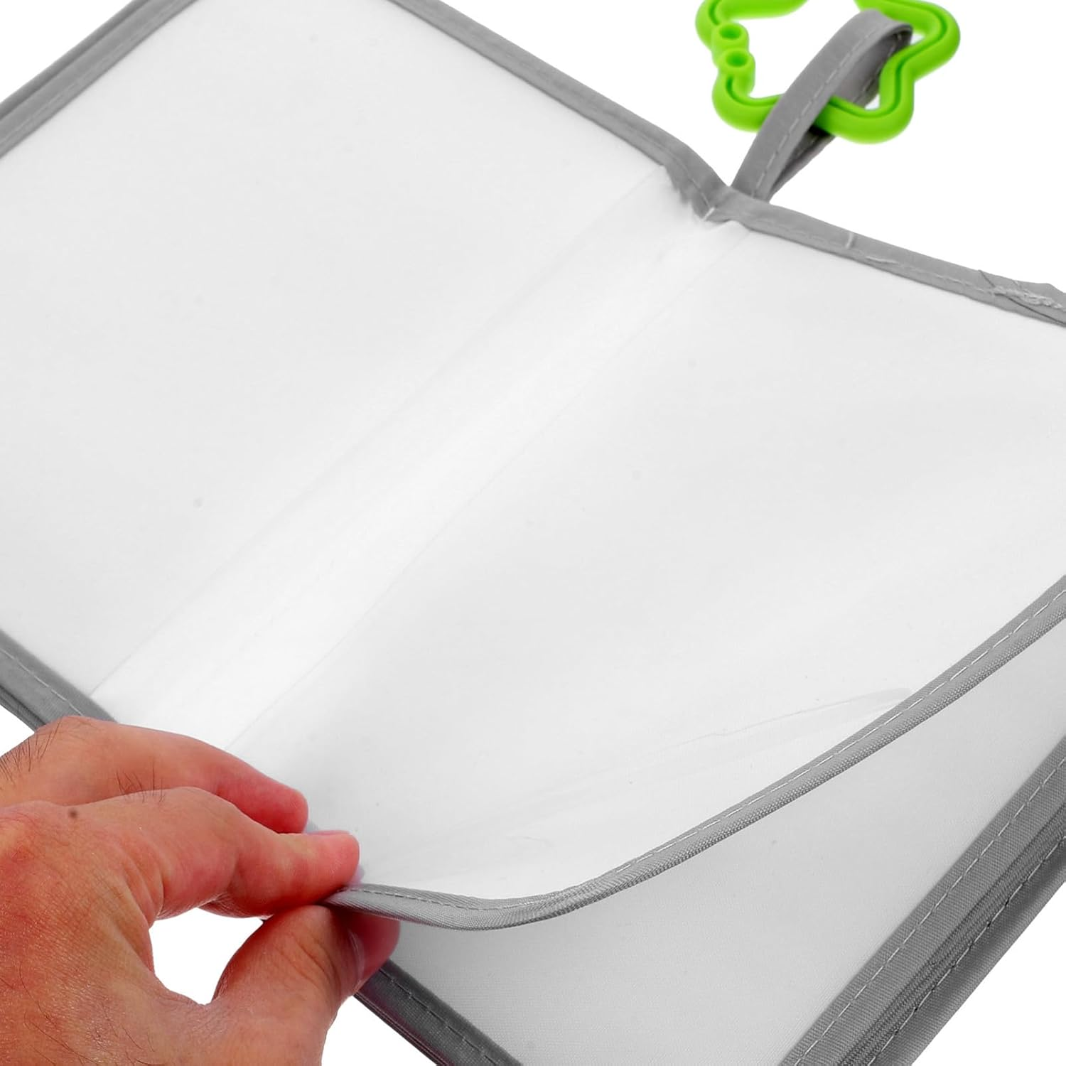 Vaguelly Album Memory Picture Book for First Photo Album Kiddy Photo Cloth Soft Scrapbook Grey Cloth