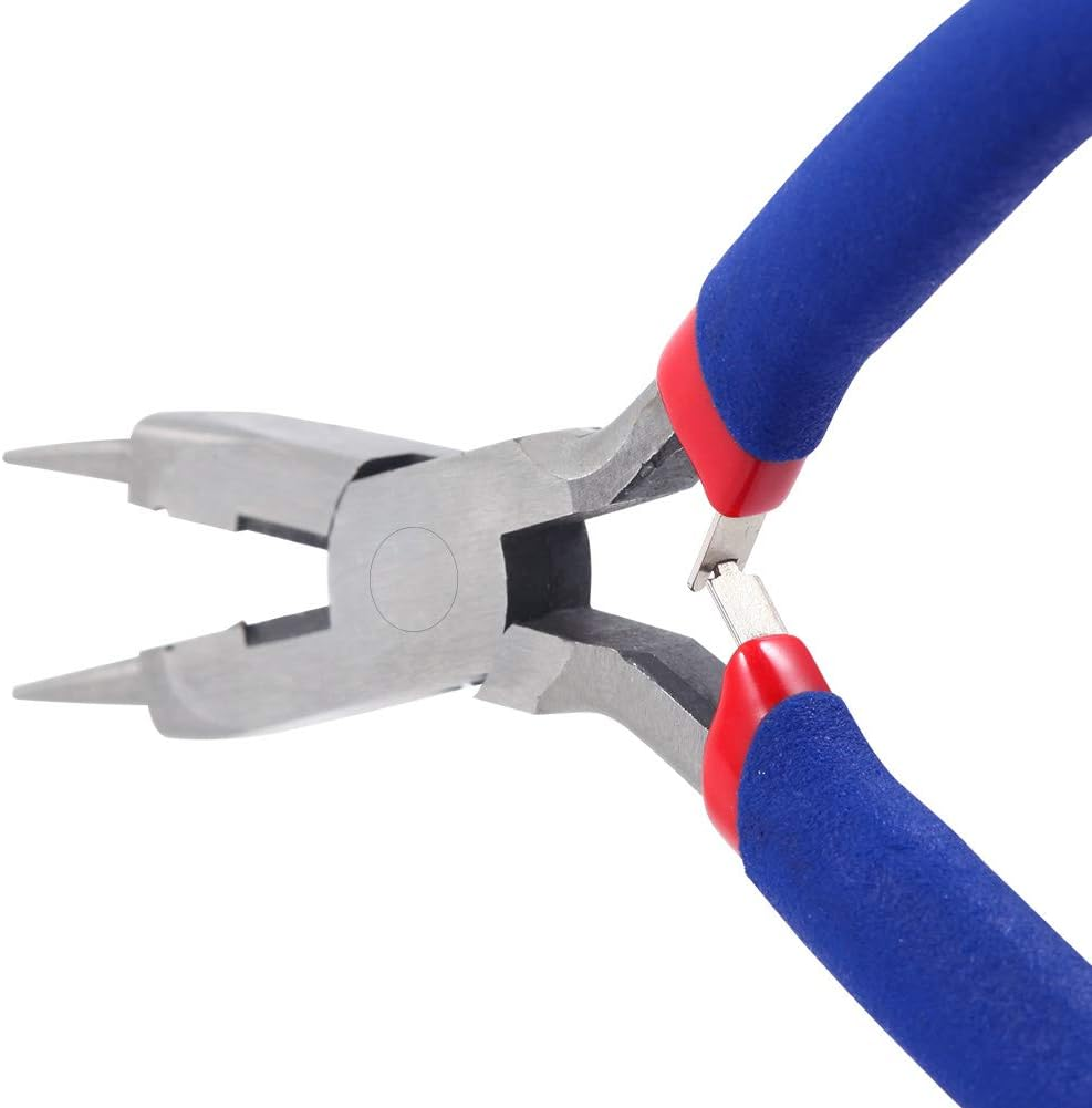 LEONTOOL round Nose Pliers with Cutter 5 Inches Micro Jewelry Tools for Wire Looping Mini Wire Stripper Small Smooth Jaw Fine Functional Hand Tools