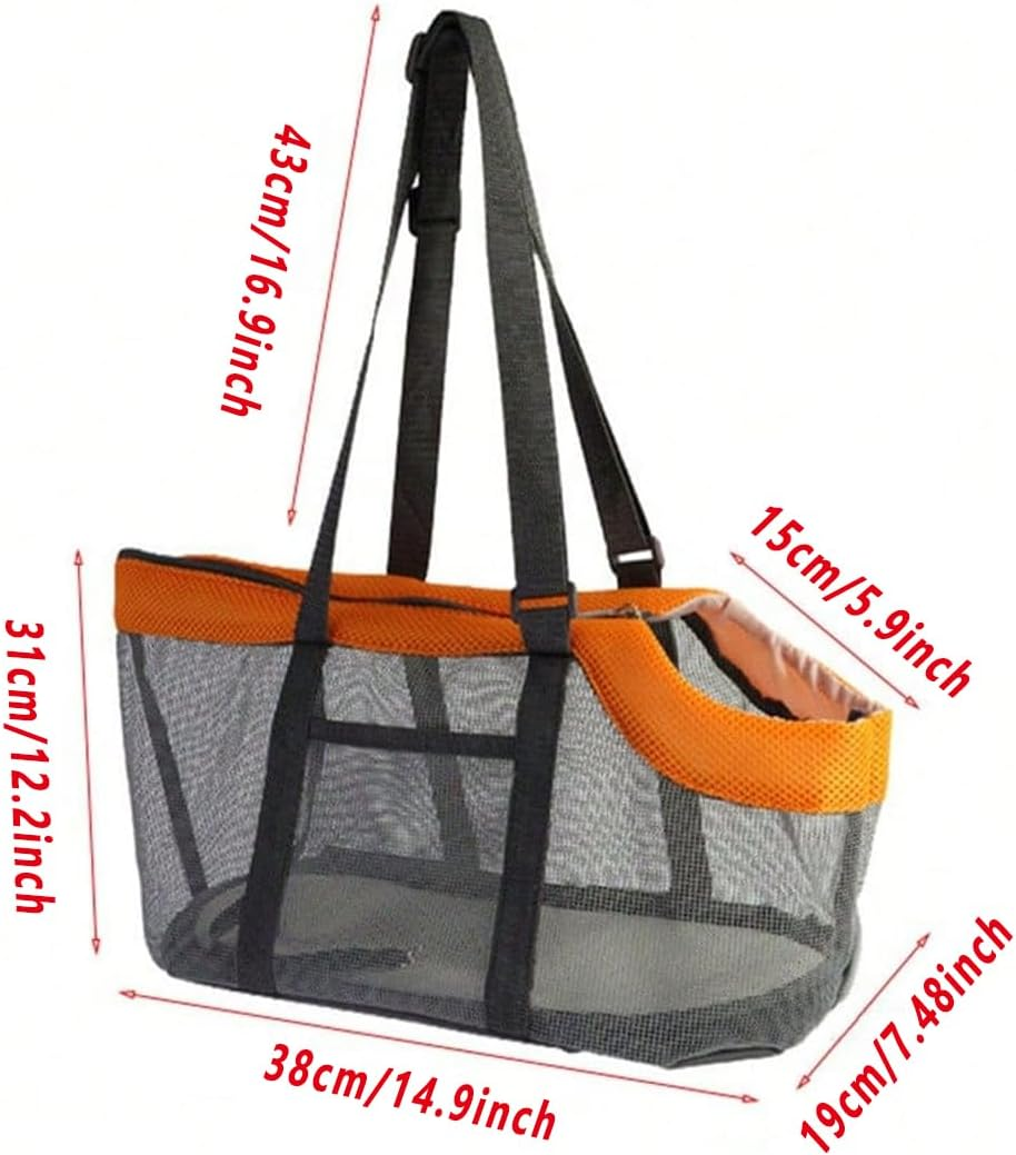 AIMALL Large Capacity Pet Carrier &ndash; Breathable Mesh Portable Dog Bag, Adjustable Shoulder Strap, Safety Buckle, Foldable, Easy to Clean, 16.9 X 14.9 X 12.2 Inches image number 1