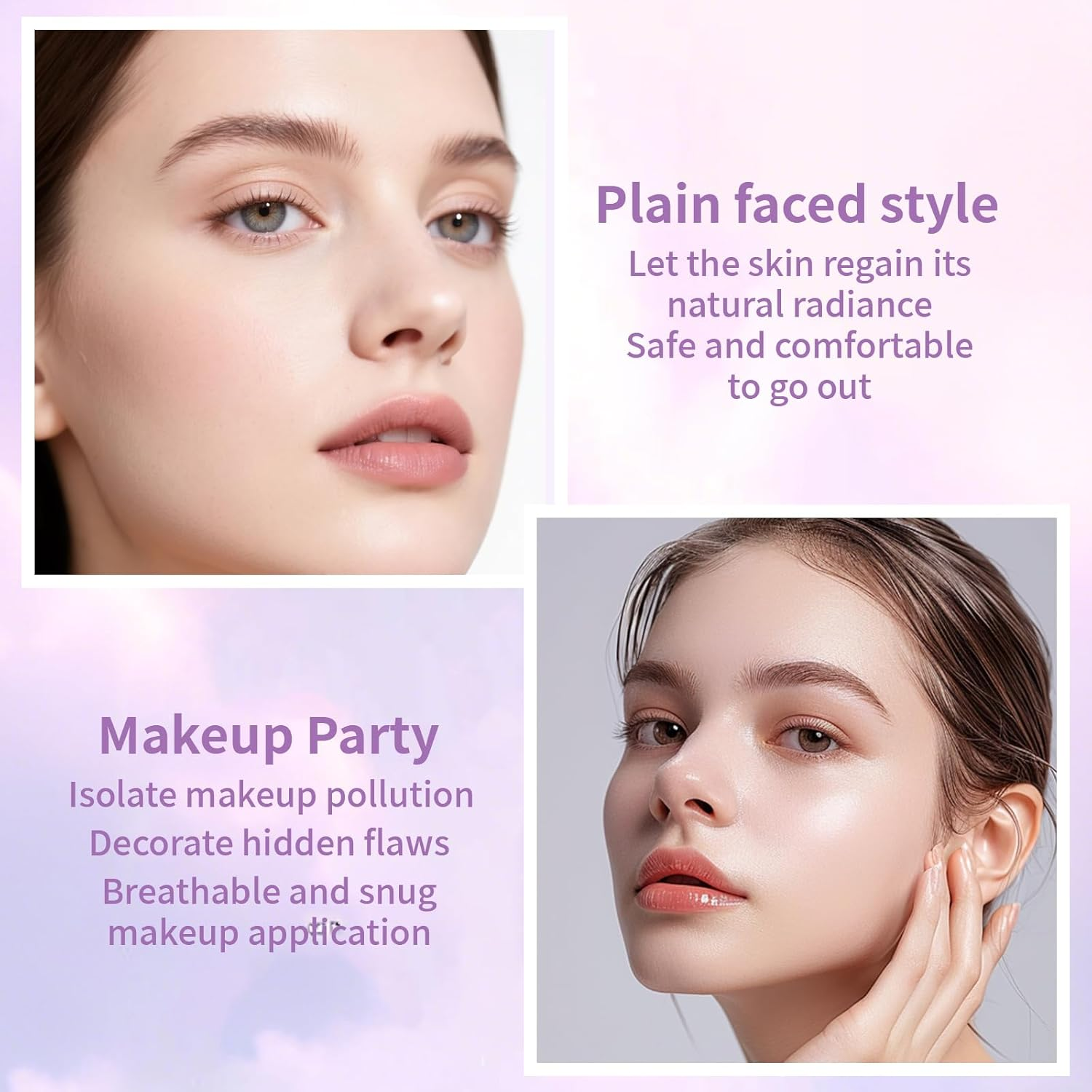 3 in 1Primer for Face before Makeup, Isolation Cream, Long Lasting Foundation Primer, Oil Control​​ Waterproof & Sweat-Proof​​, Suitable for All Skin Types image number 4