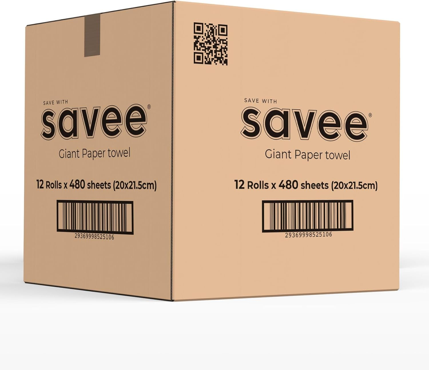 Savee Giant Paper Towel, 2-Ply, 12 Rolls X 480 Sheets (5760 Total Sheets)