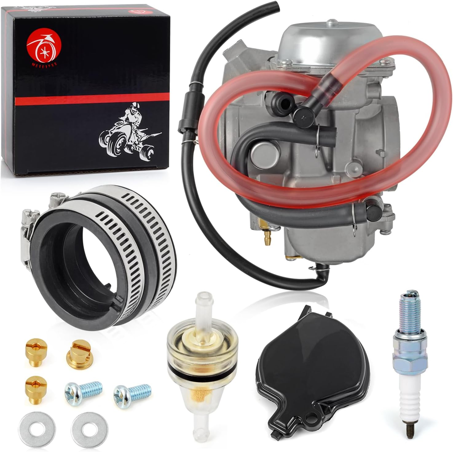 MOTO1988 Carburetor Carb and Intake Manifold for Kawasaki Prairie 360 KVF360 4X4 2003-2013