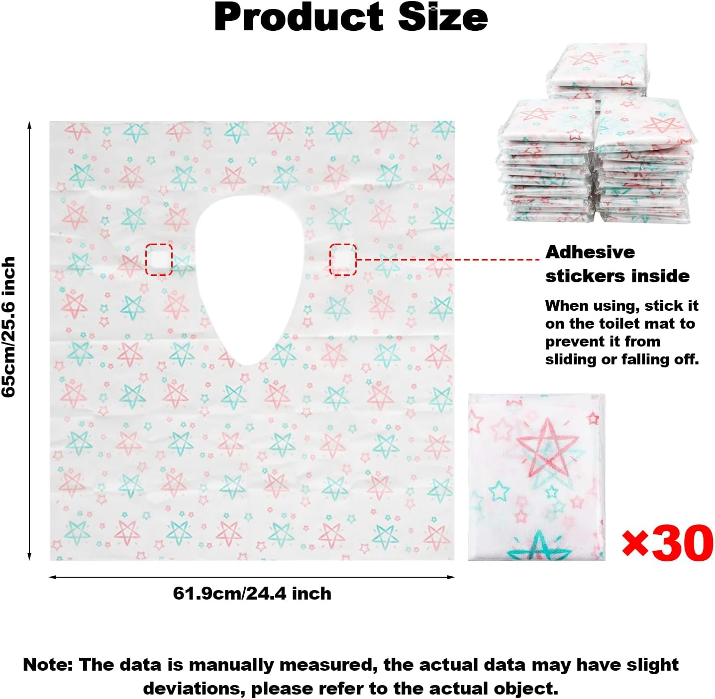 30 Pack Disposable Toilet Seat Covers, Individually Wrapped Toilet Seat Shields, Potty Shields, Portable Individually Wrapped Travel Essentials for Kids Potty Training, Public Restrooms, Road Trip image number 4